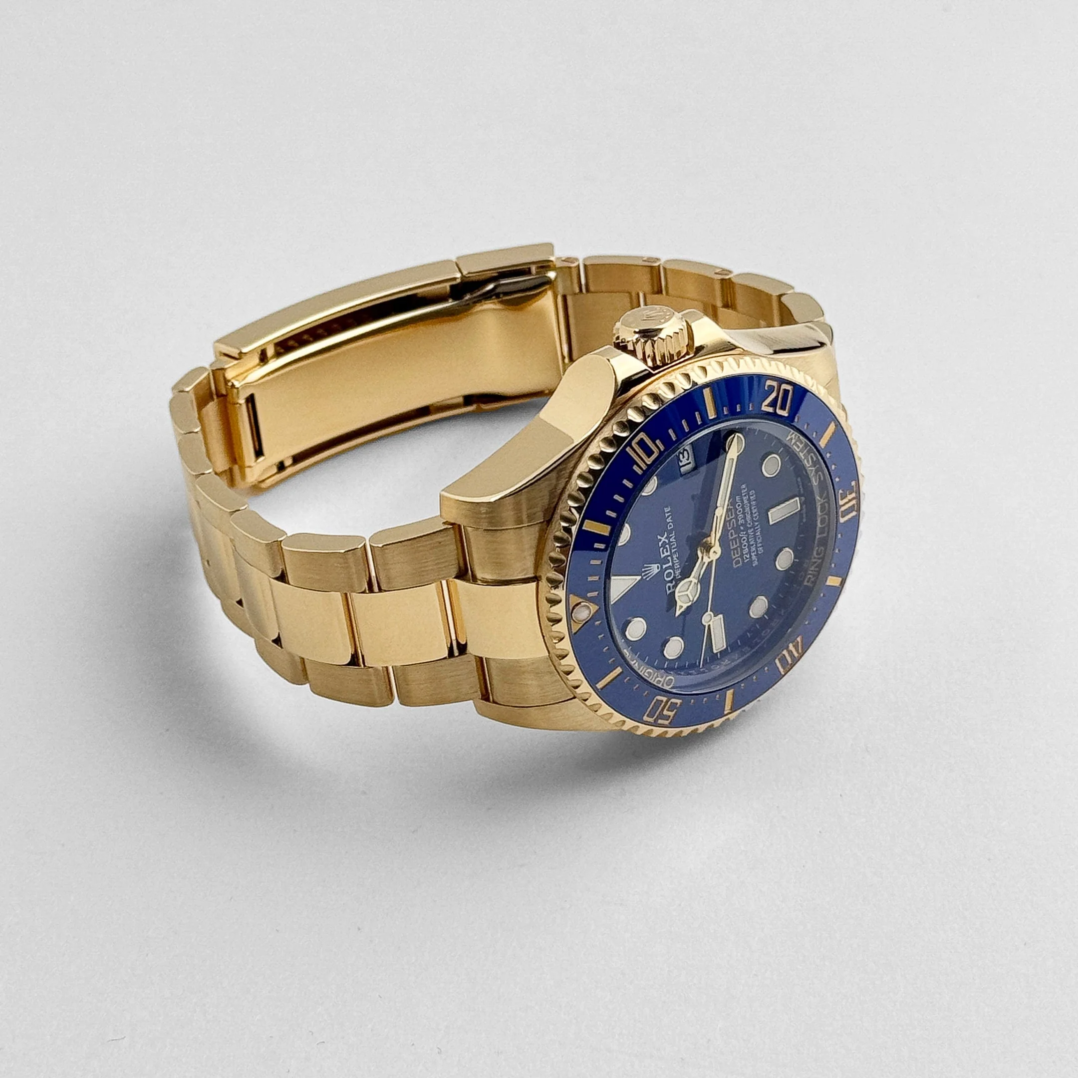 Rolex Deepsea 136668LB Yellow Gold Blue Dial Oyster