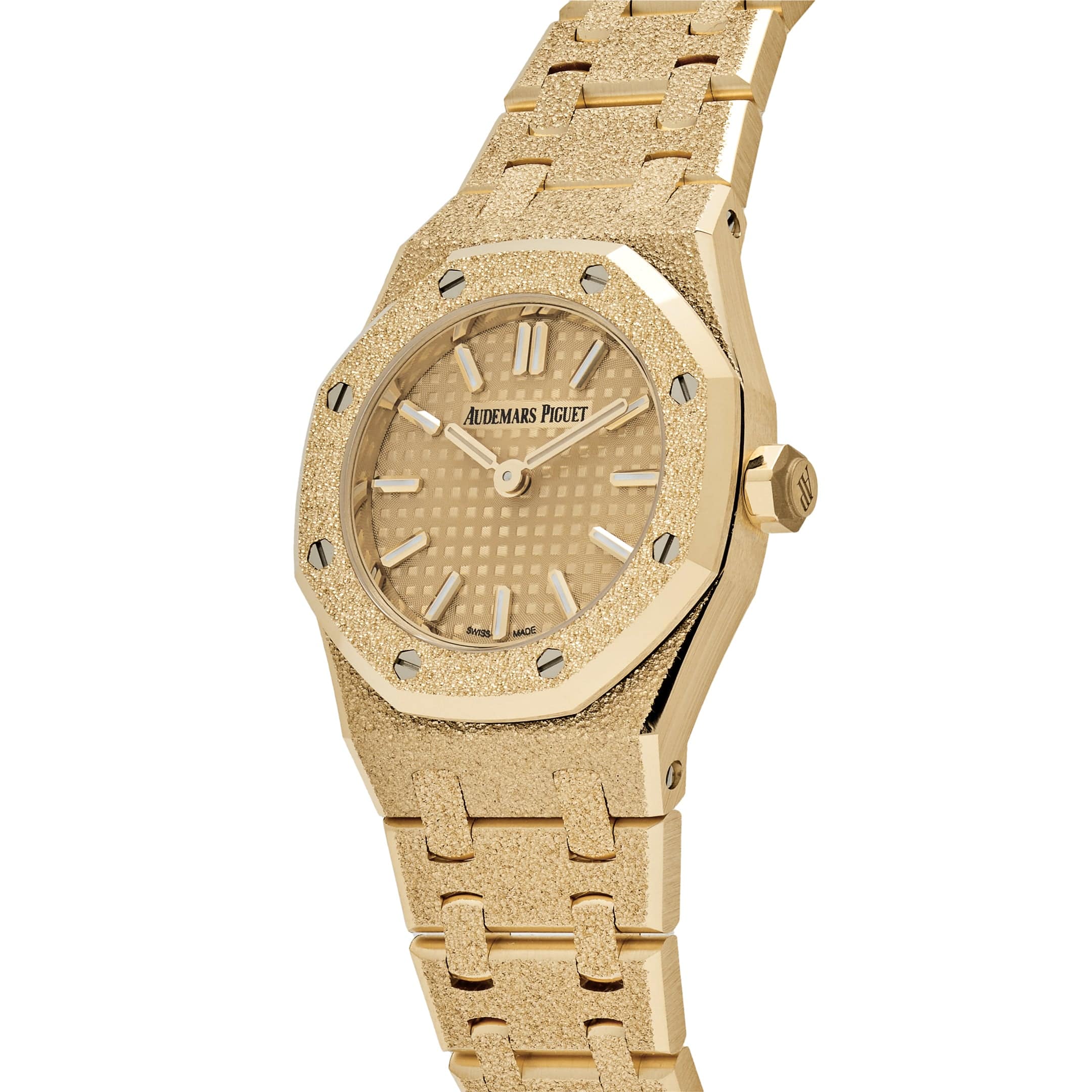 Audemars Piguet Royal Oak 67630BA.GG.1312BA.01 'Mini' Frosted Yellow Gold Quartz (2025)