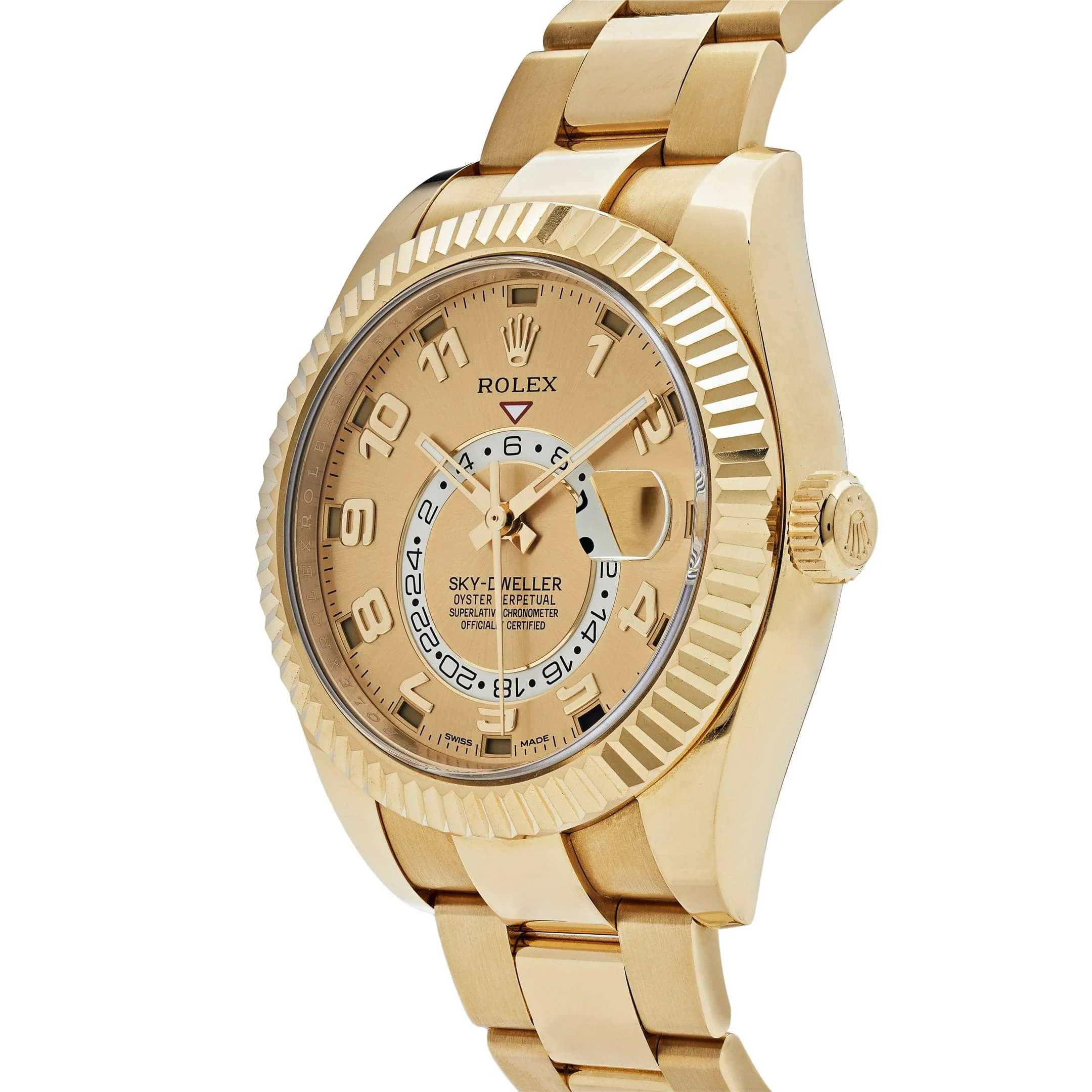 Rolex Sky-Dweller 326938 Yellow Gold Champagne Dial Arabic Numerals (2020)