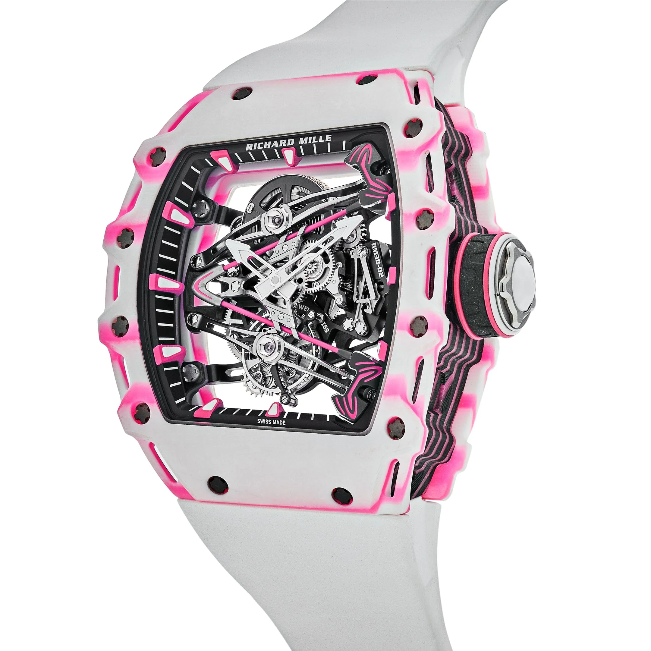 Richard Mille RM 38-02 Bubba Watson Tourbillon White Pink Quartz TPT Limited Edition of 50