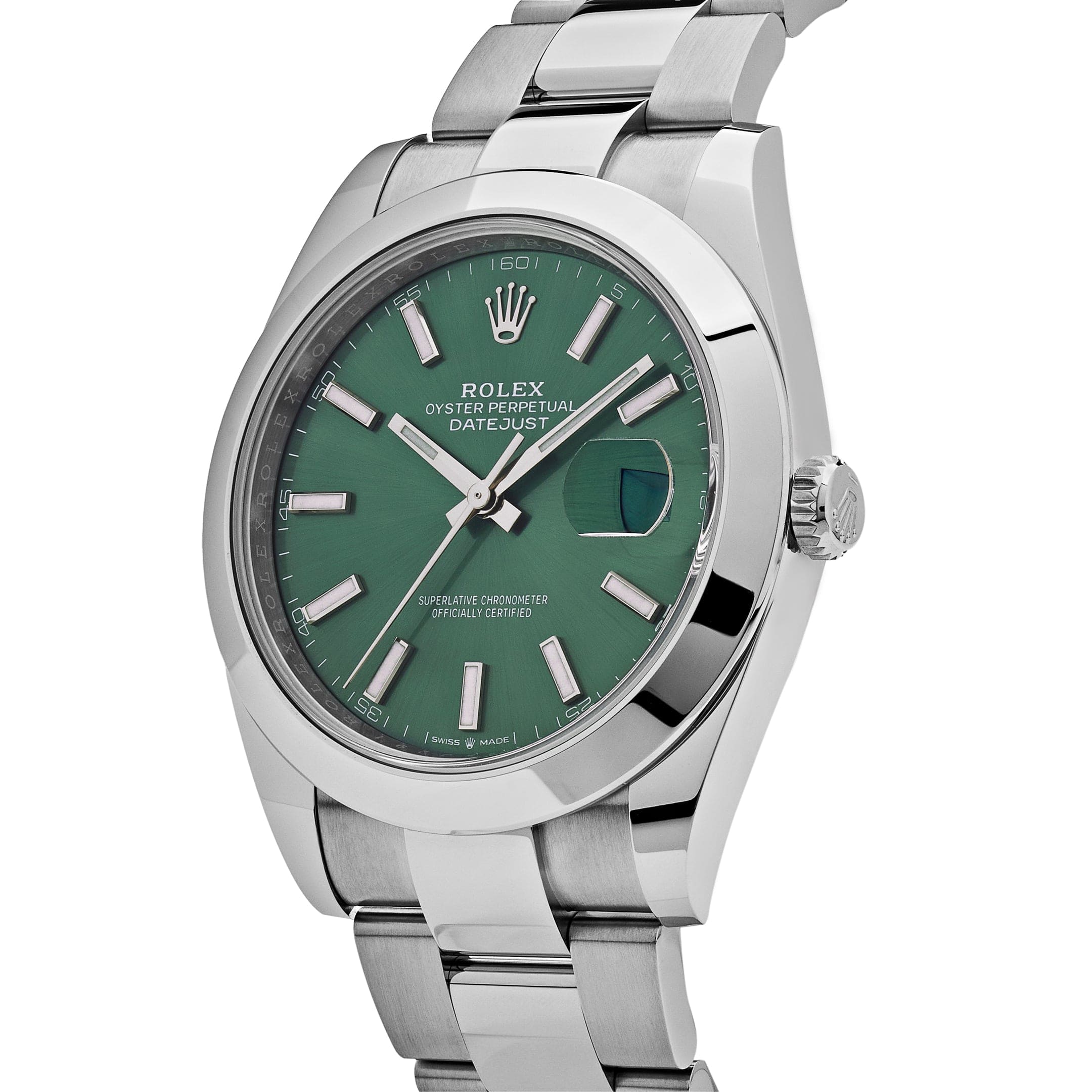 Rolex Datejust 41 126300 Stainless Steel Green Dial Oyster (2025)