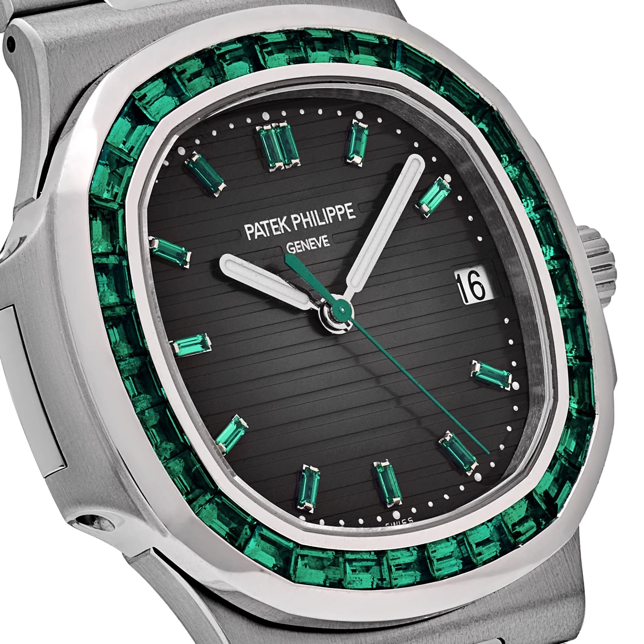 Patek Philippe Nautilus 5711/113P-001 Platinum Emeralds Black Dial