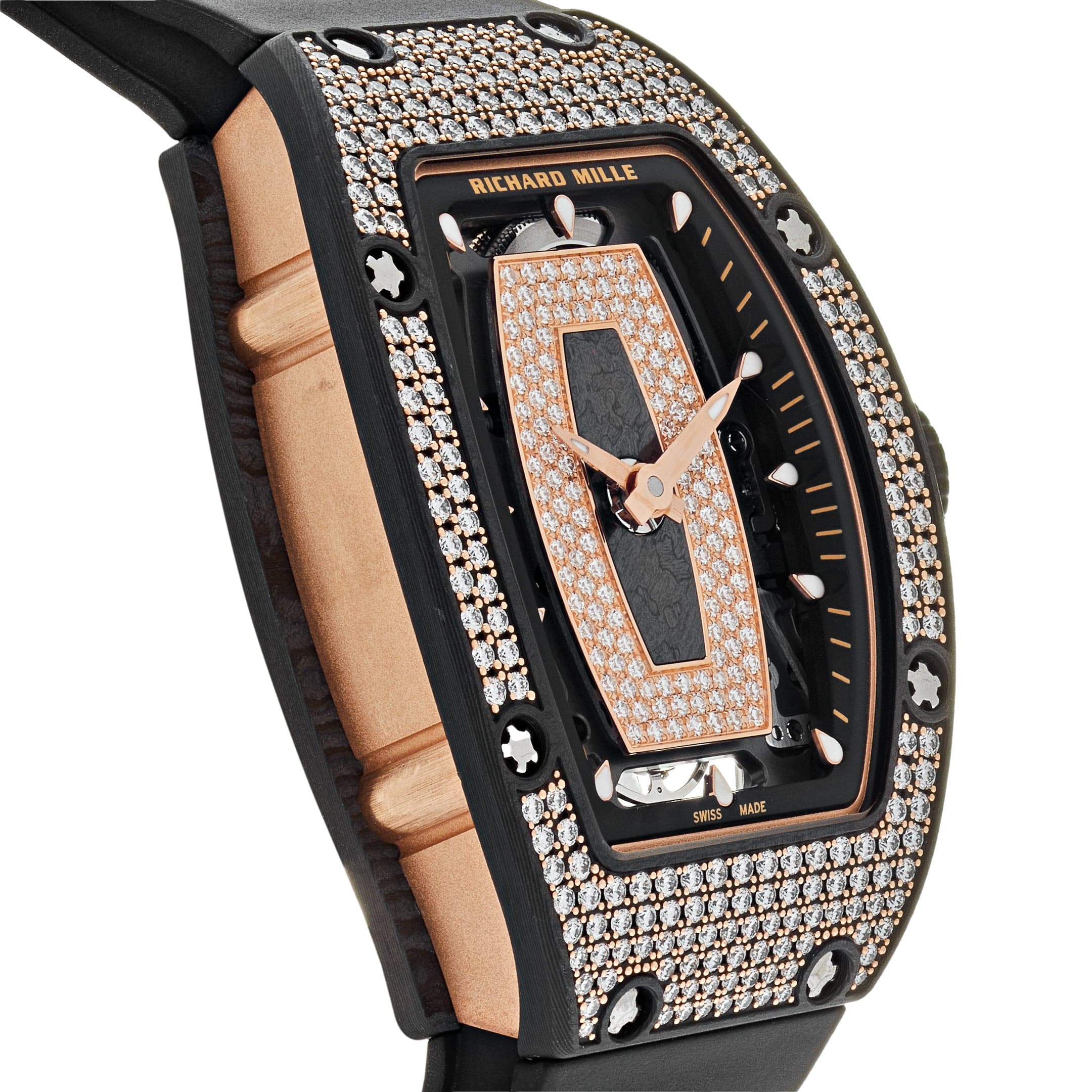 Richard Mille RM 07-01 'Ladies' Rose Gold Carbon-TPT Diamond Bezel