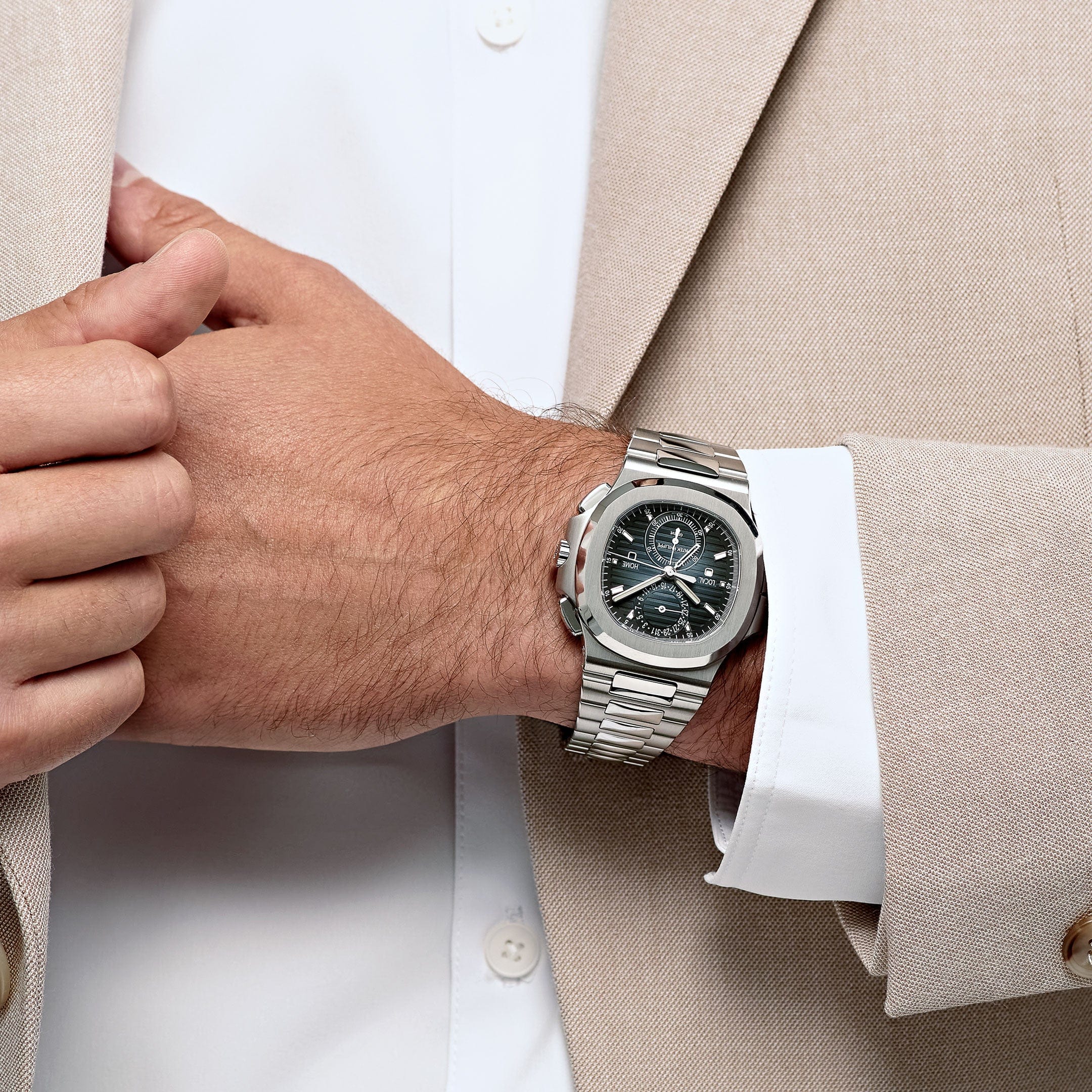 Patek Philippe Nautilus 5990/1A-011 'Travel Time' Flyback Chronograph Stainless Steel Blue Dial (2023)