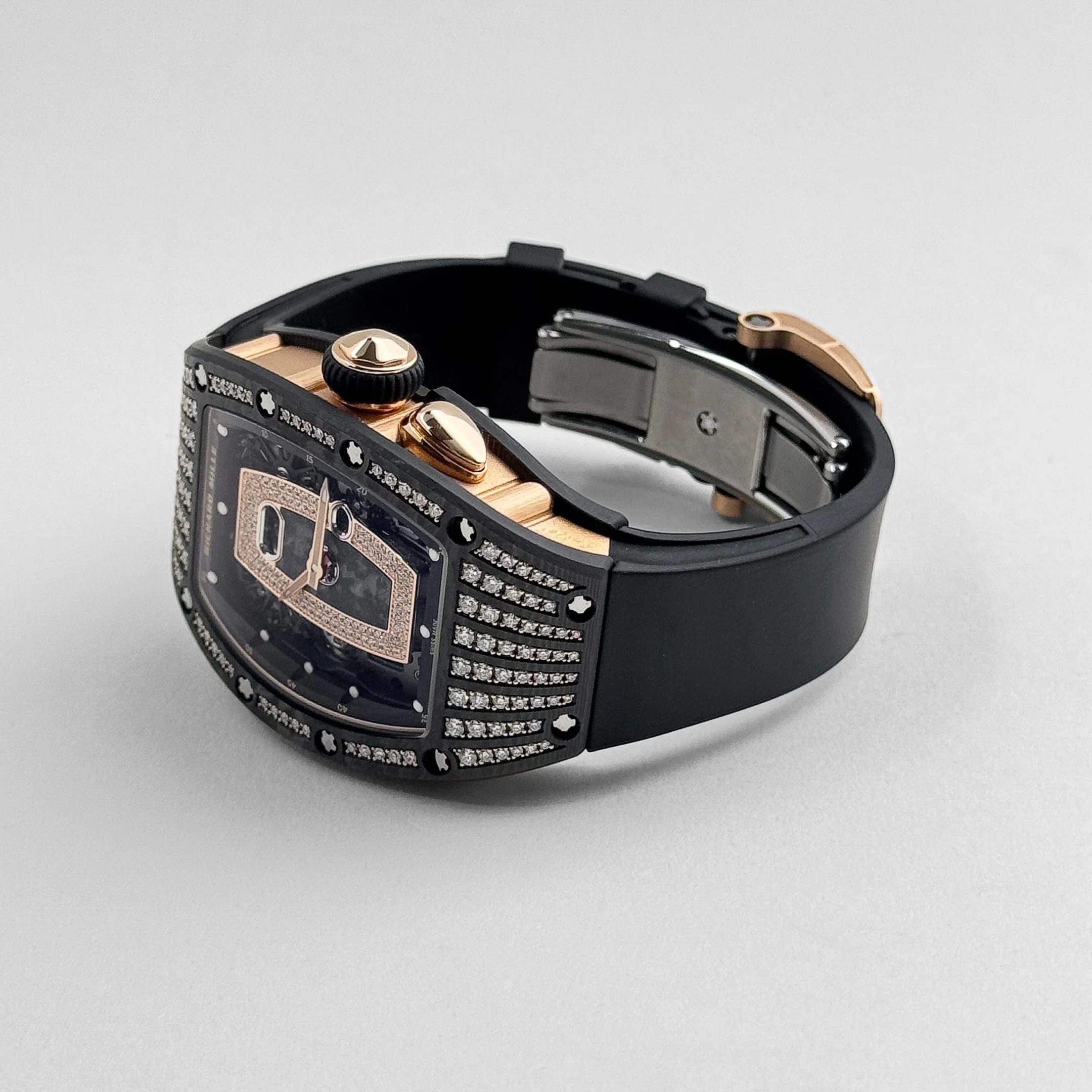 Richard Mille RM 037 Rose Gold Carbon TPT Diamond Set Skeleton Dial (2022)