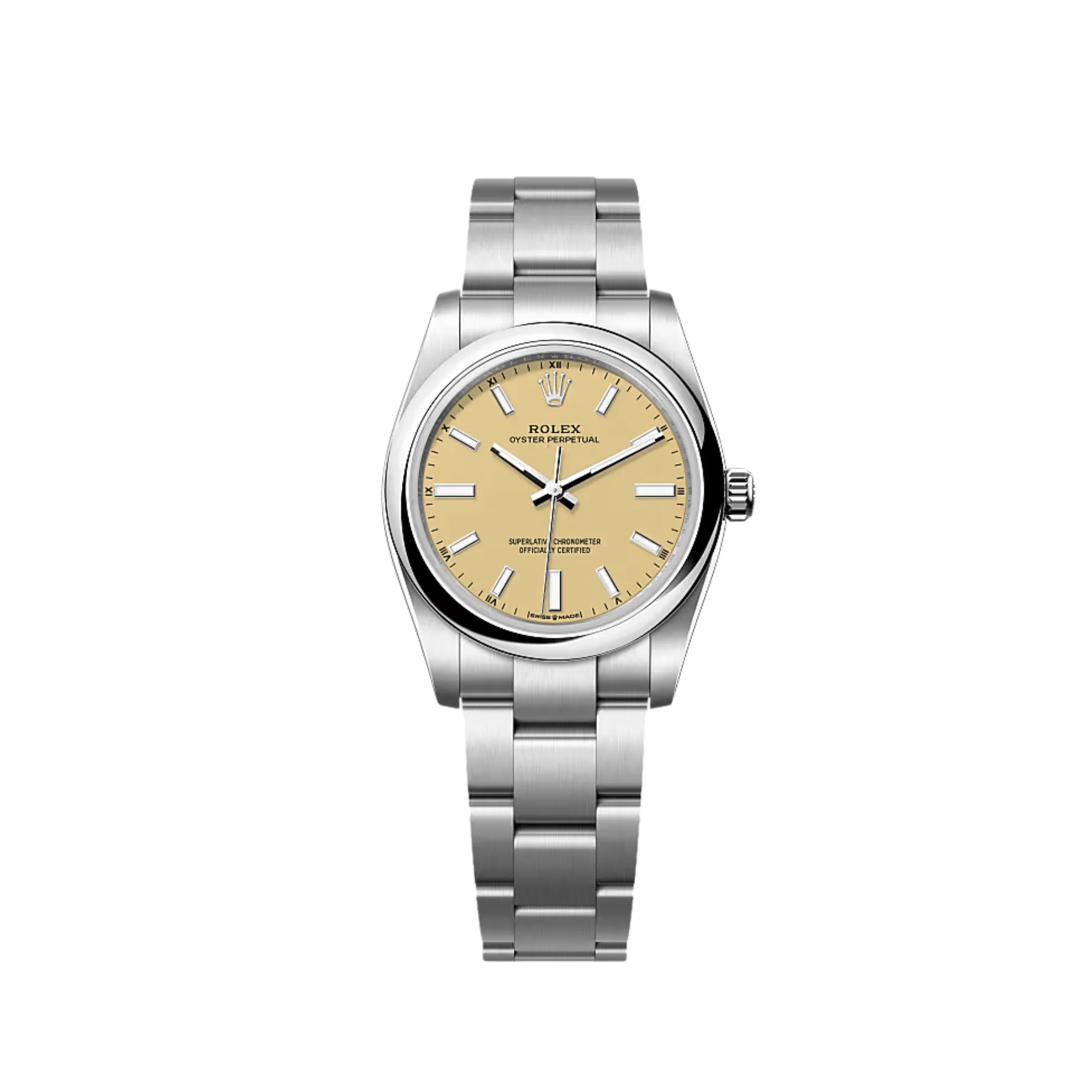 Rolex Oyster Perpetual 34 124200 Stainless Steel Beige Dial (2025)