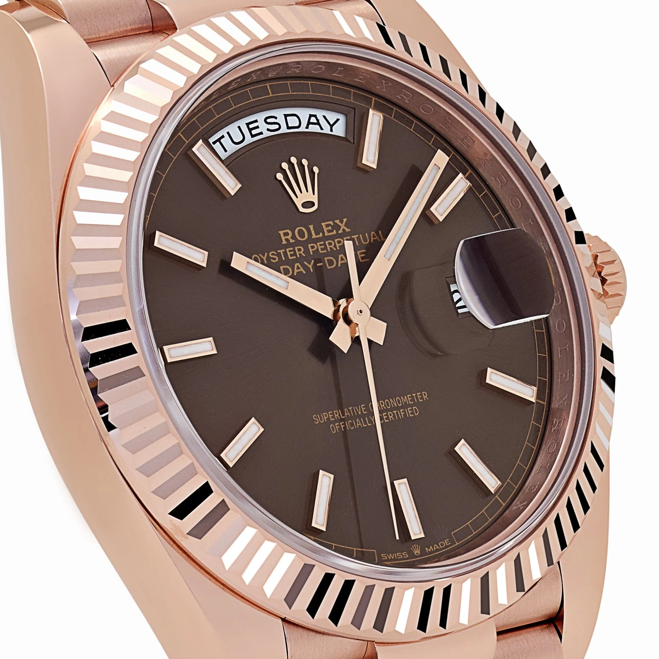 Rolex Day-Date 40 Reference 228235 Rose Gold Chocolate Dial (2025)