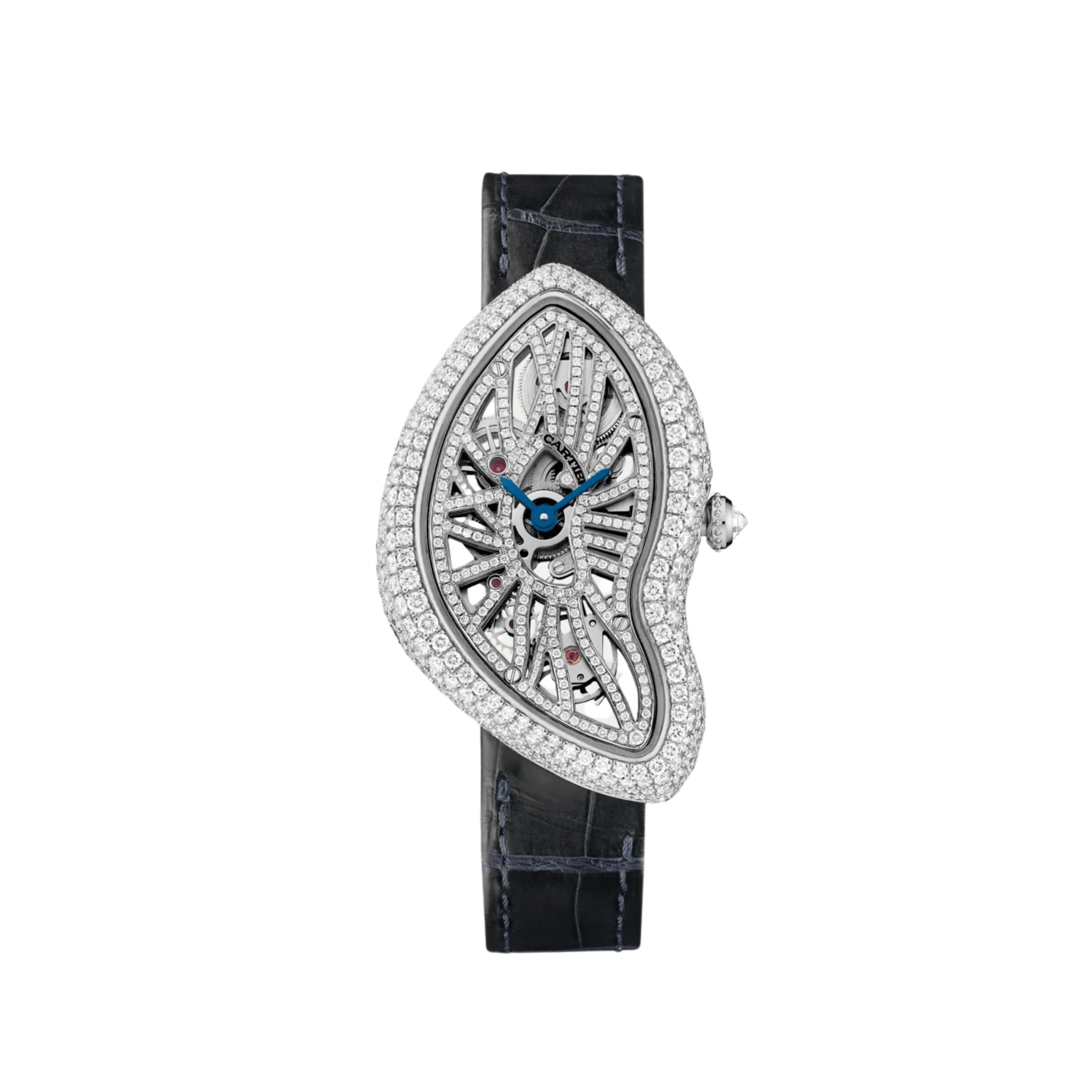 Cartier Crash CRHPI00935 Platinum Skeleton Diamond