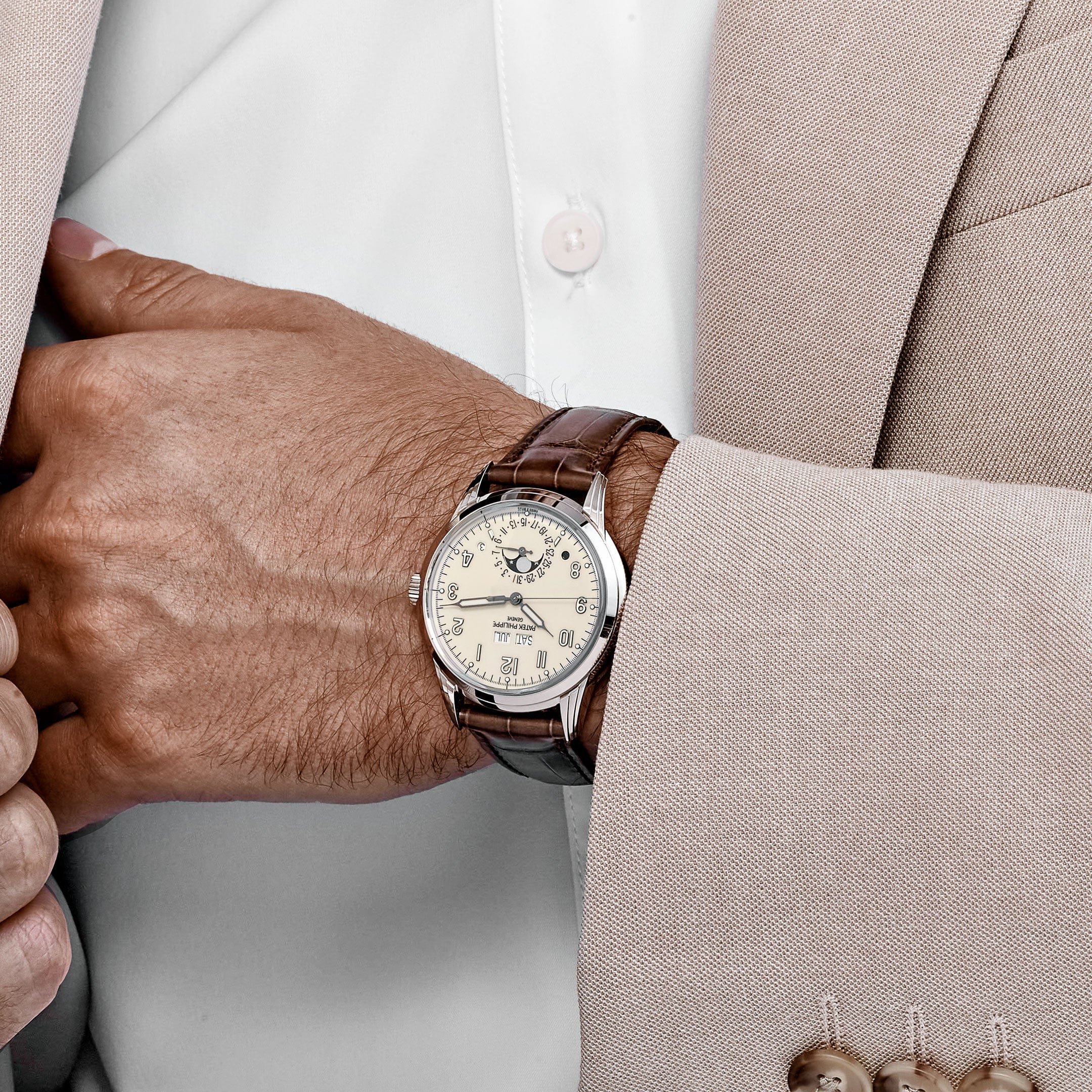 Patek Philippe Grand Complications 5320G-001 Perpetual Calendar White Gold Ivory Dial