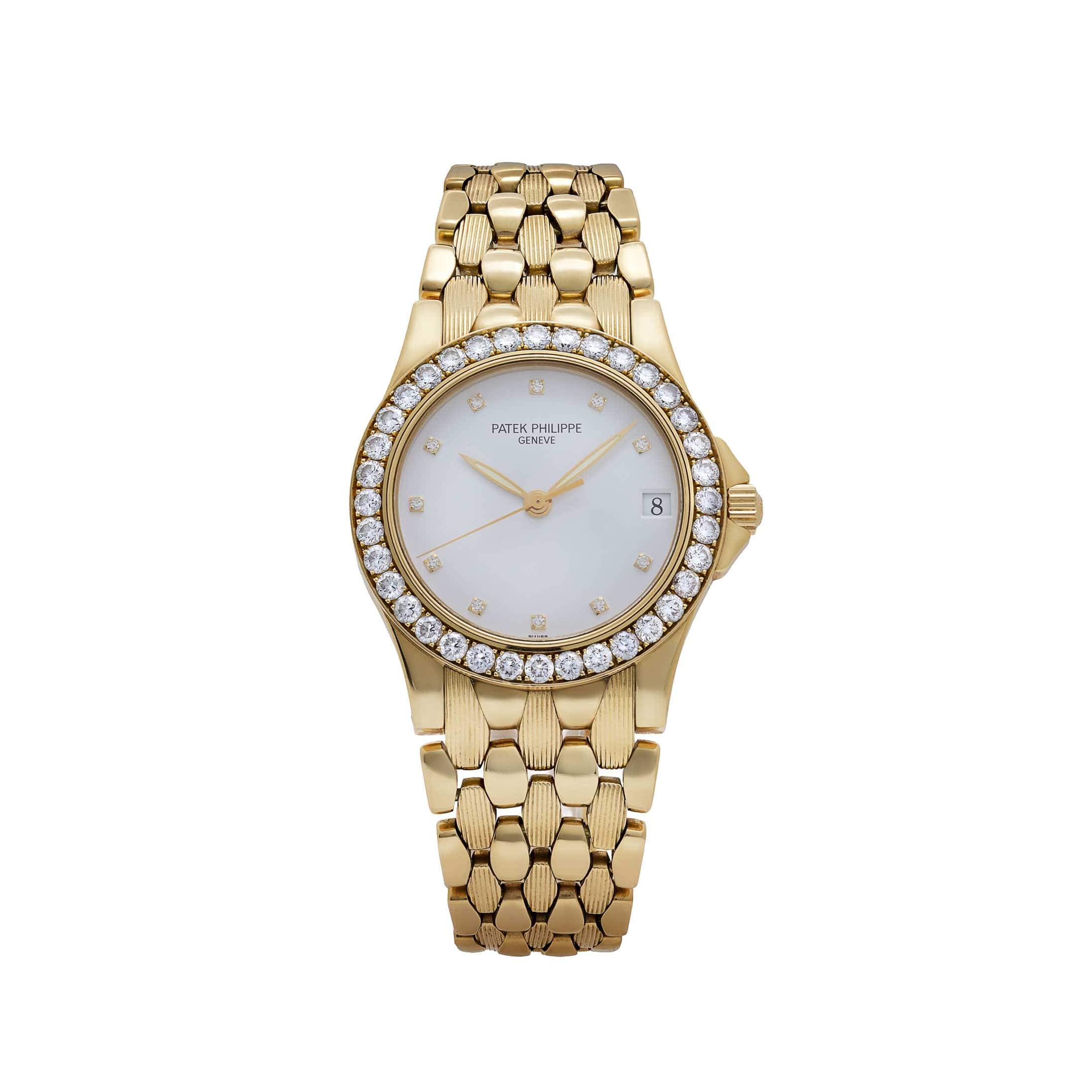 Patek Philippe Neptune 5081/10J-001 Yellow Gold White Diamond Dial Diamond Bezel (2000)