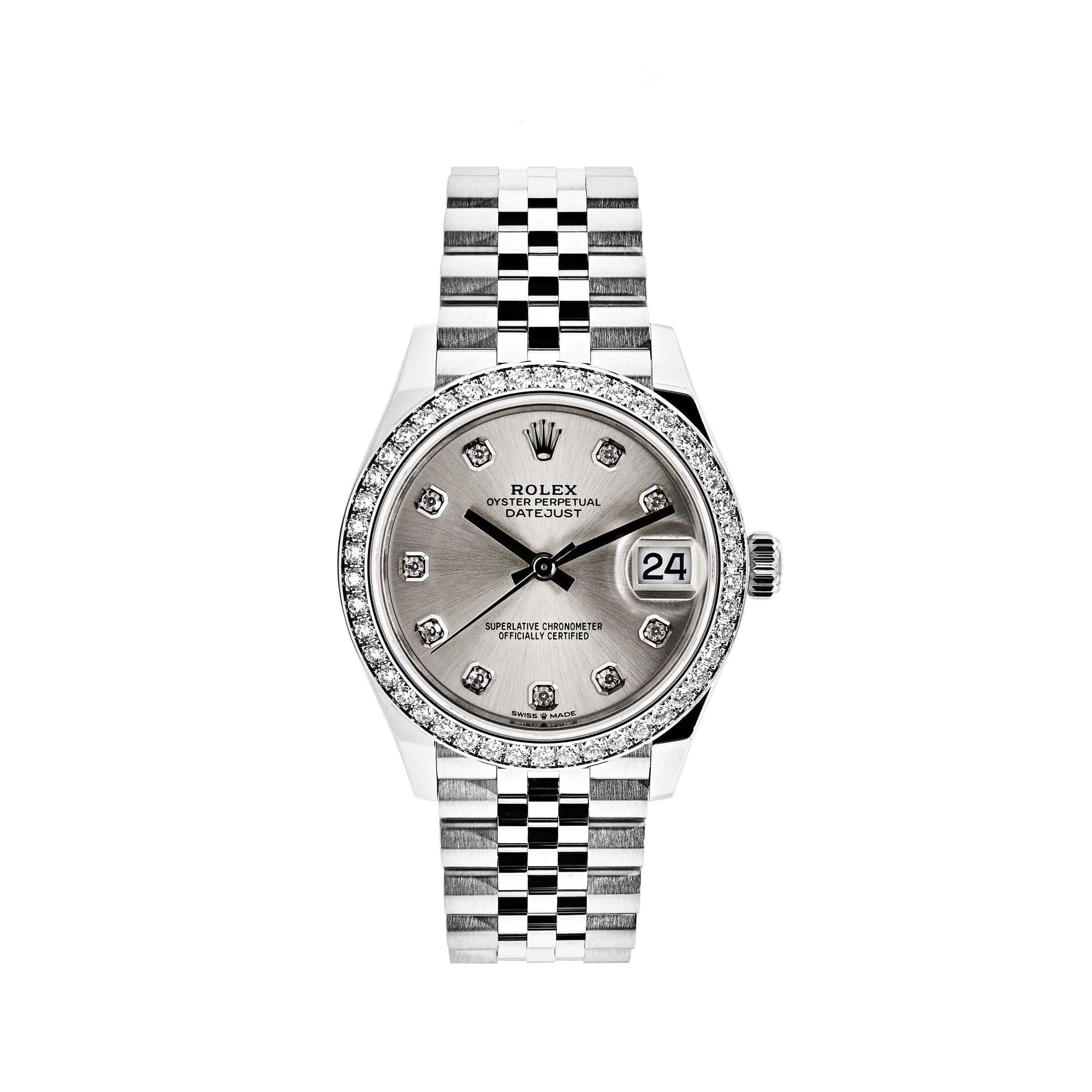 Rolex Datejust 36 278384RBR 'Ladies' White Gold Stainless Steel Silver Dial