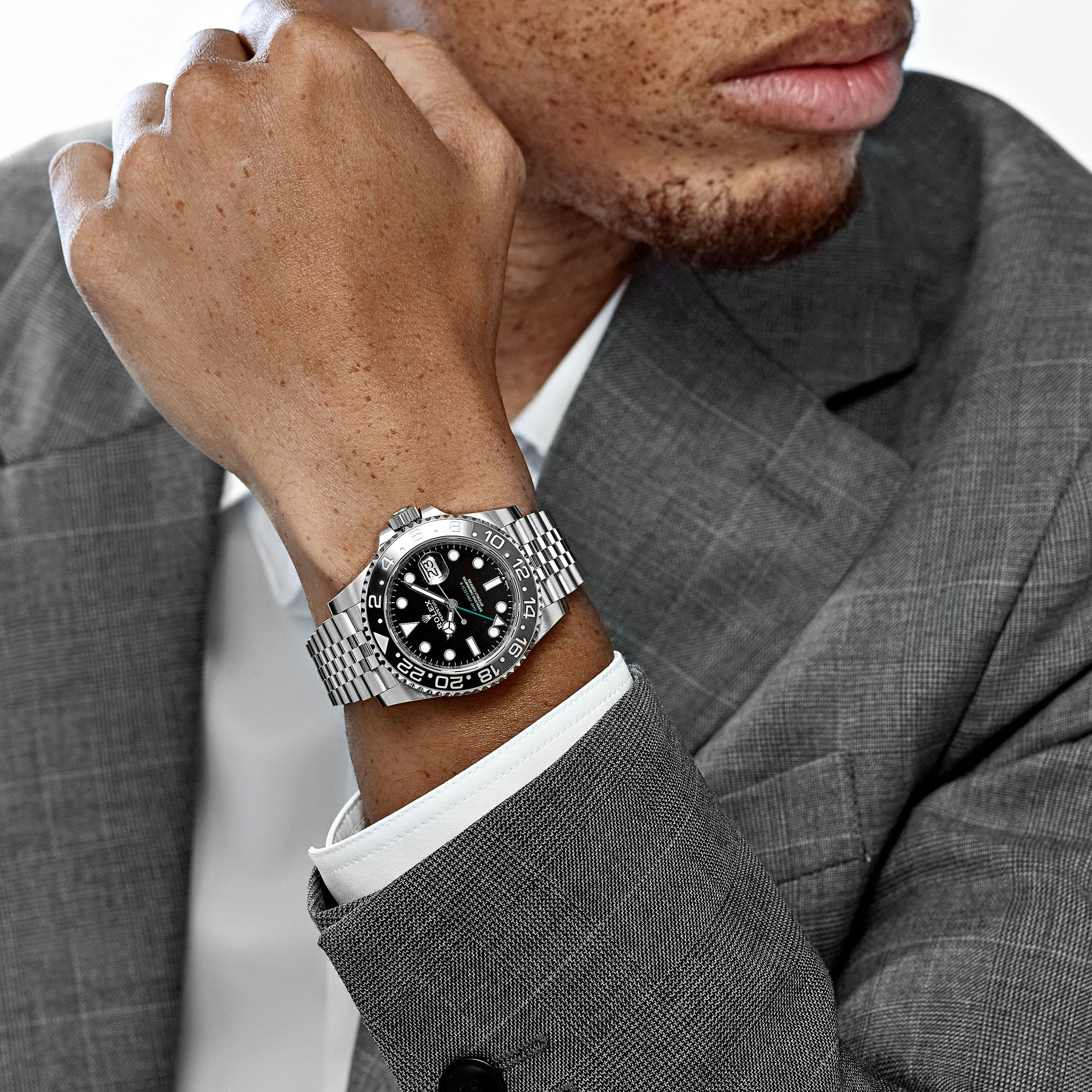 Rolex GMT-Master II 126710GRNR 'Bruce Wayne' Stainless Steel Black Dial Jubilee