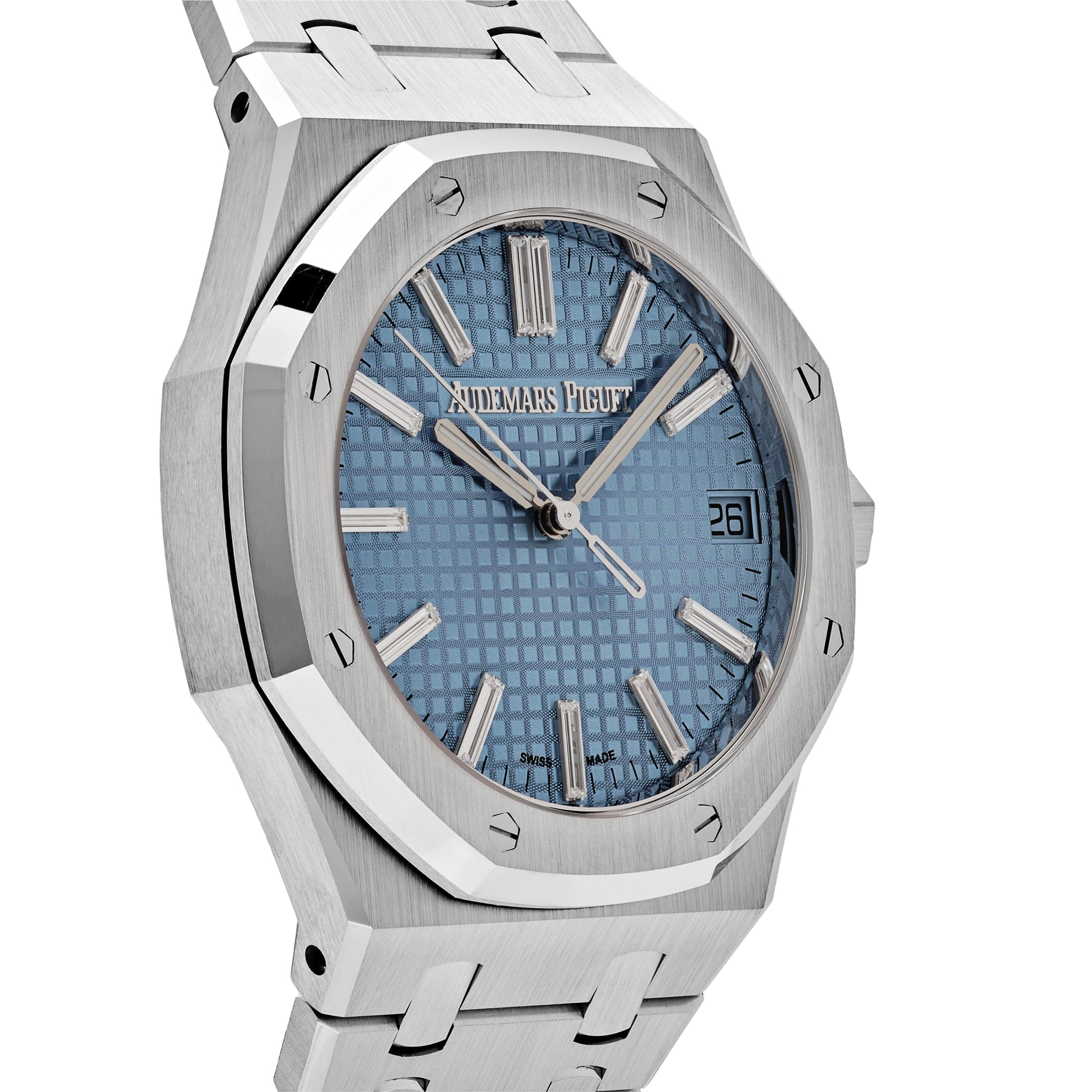 Audemars Piguet Royal Oak 15510BC.OO.1320BC.01 White Gold Blue Baguette Dial Limited Edition of 100