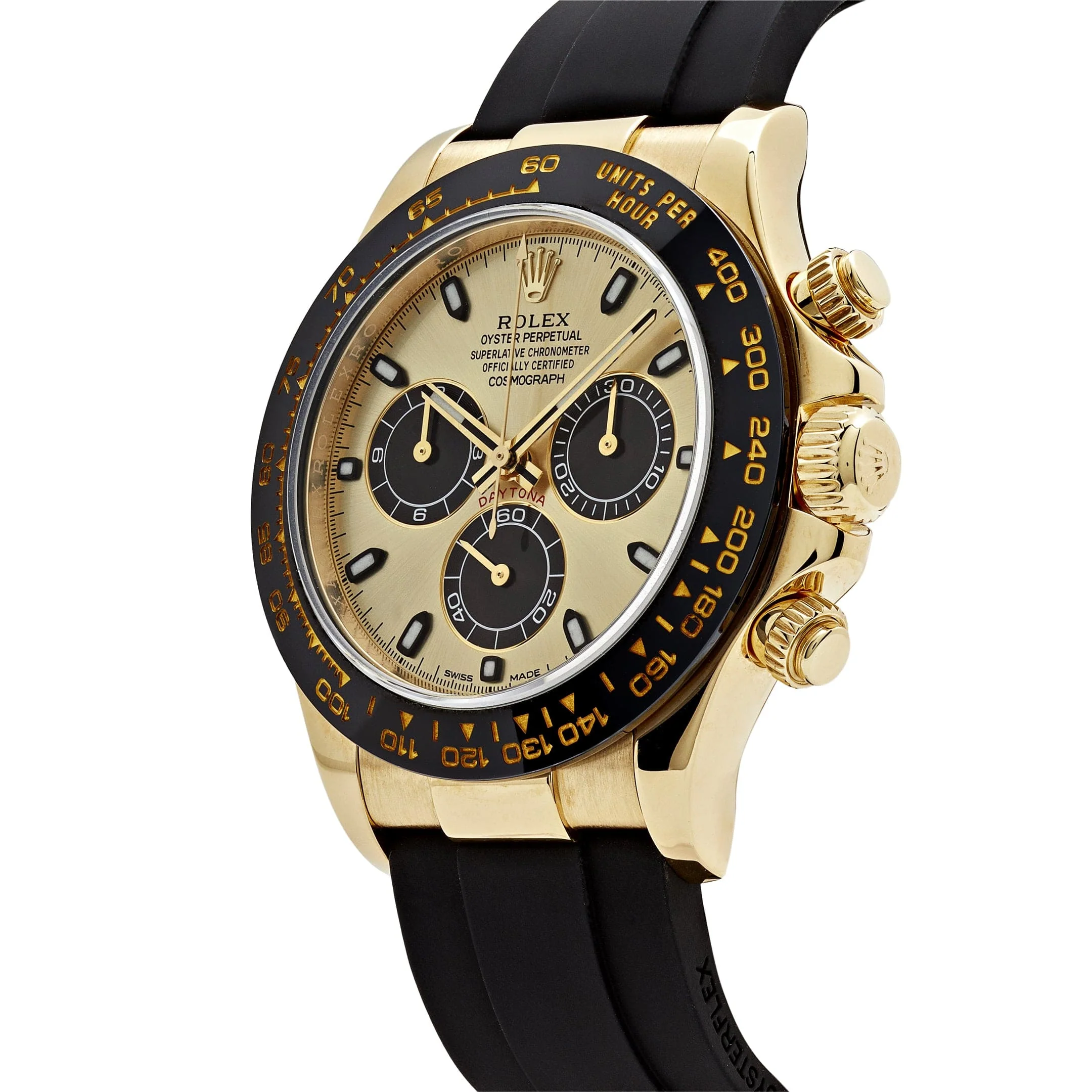 Rolex Daytona 116518LN Yellow Gold Champagne Black Dial