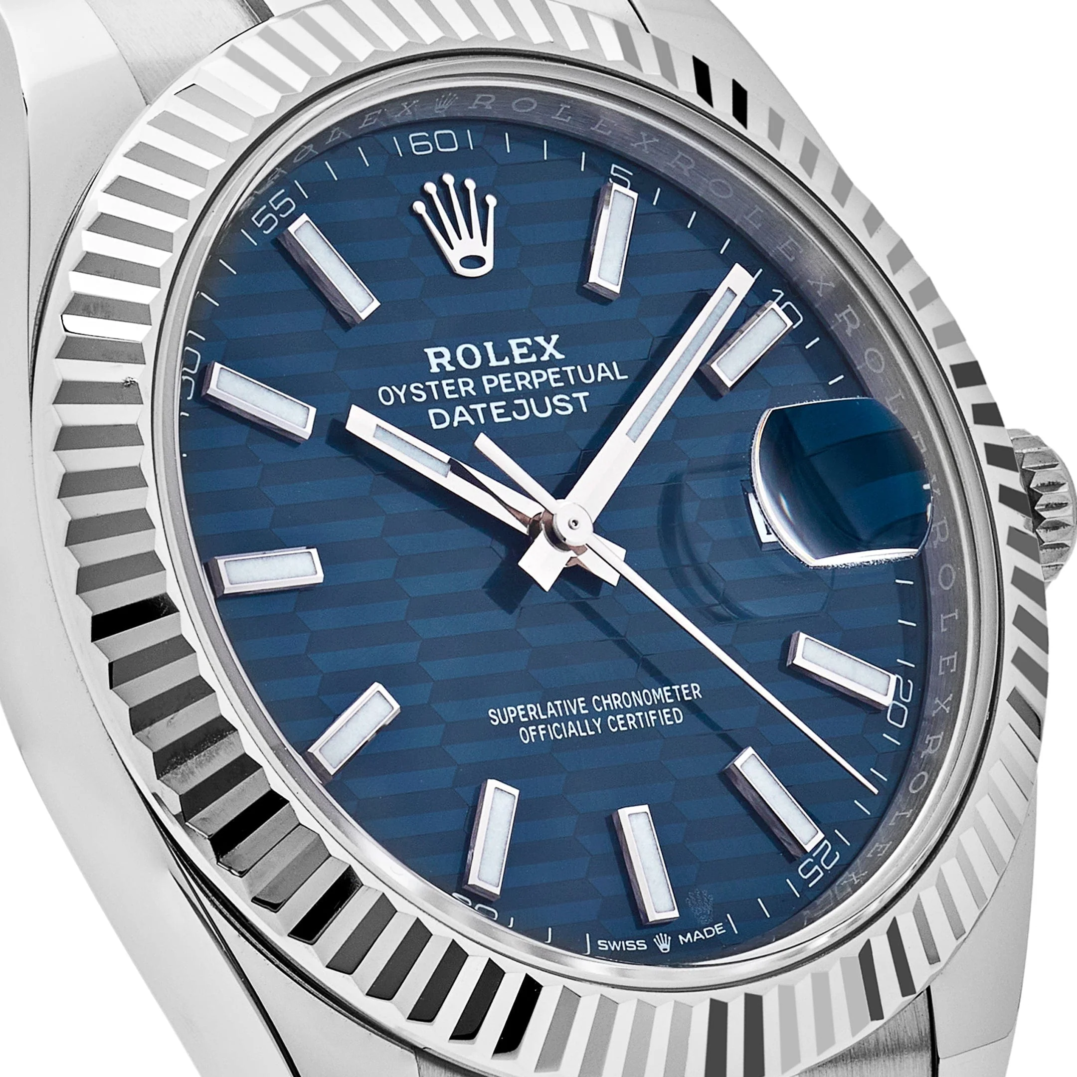 Rolex Datejust 41 126334 Stainless Steel Fluted Motif Blue Dial Oyster (2023)