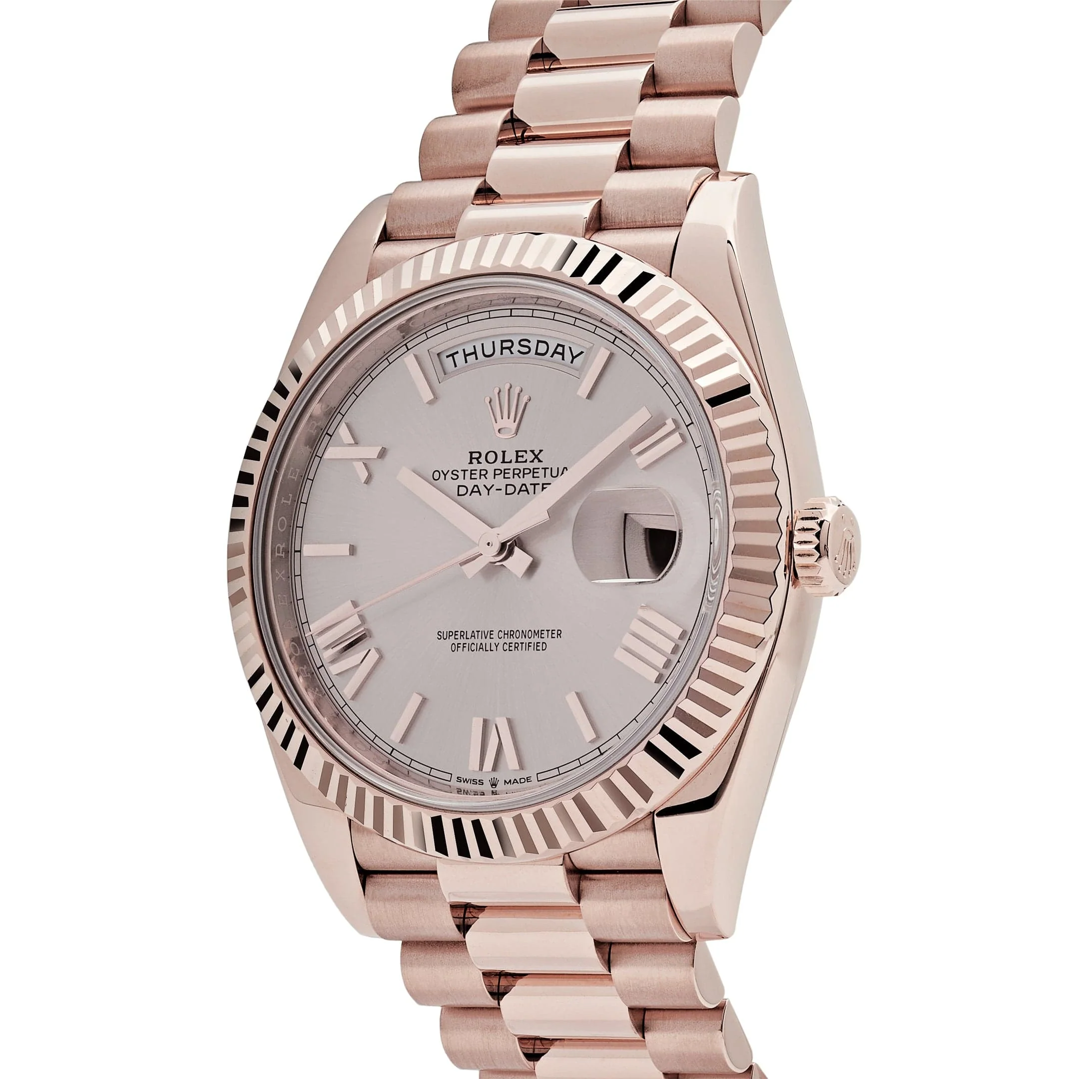 Rolex Day-Date 40 228235 Rose Gold Sundust Roman Dial