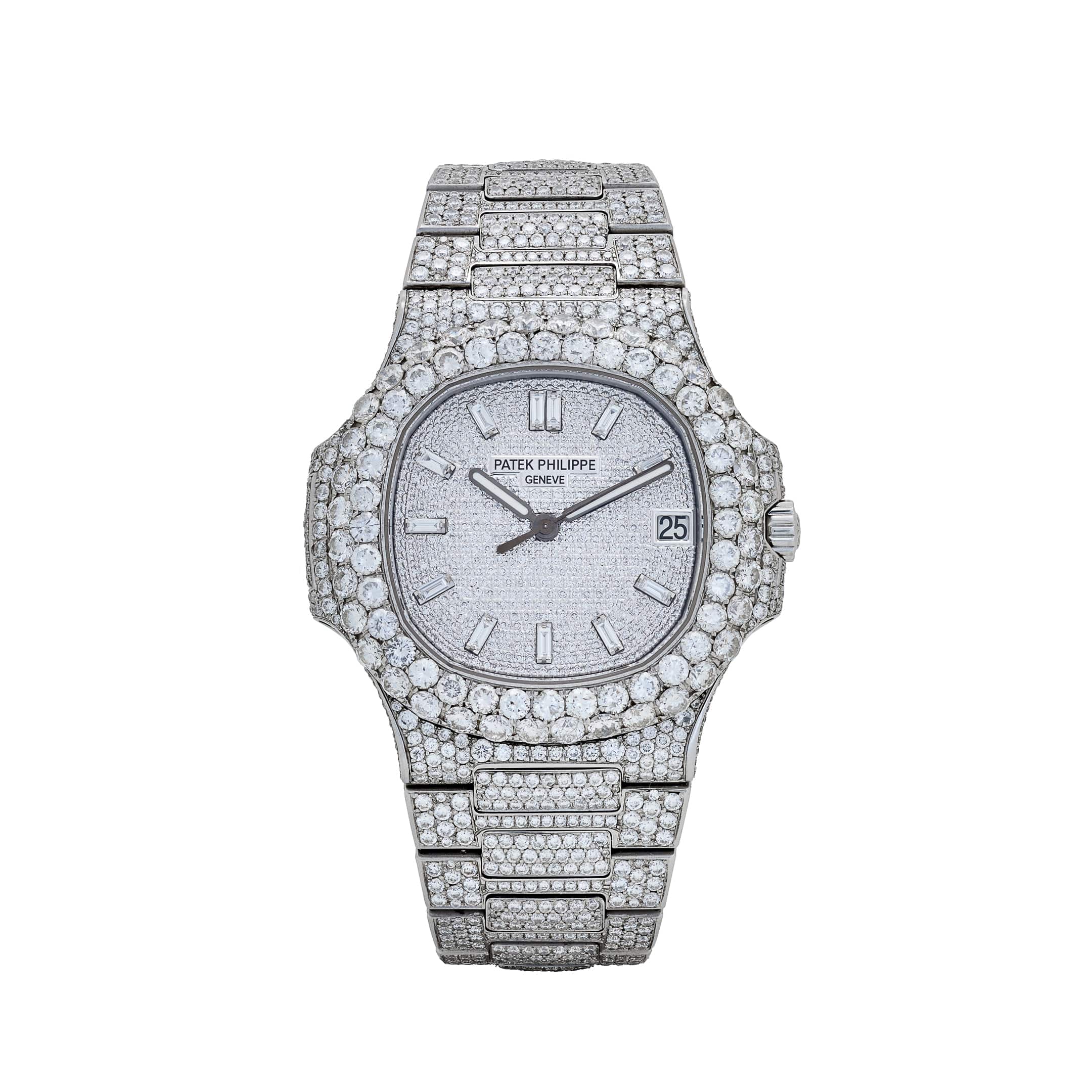 Patek Philippe Nautilus 5711/1A-011 Stainless Steel with Aftermarket Diamond Pavé Bezel and Case (2012)