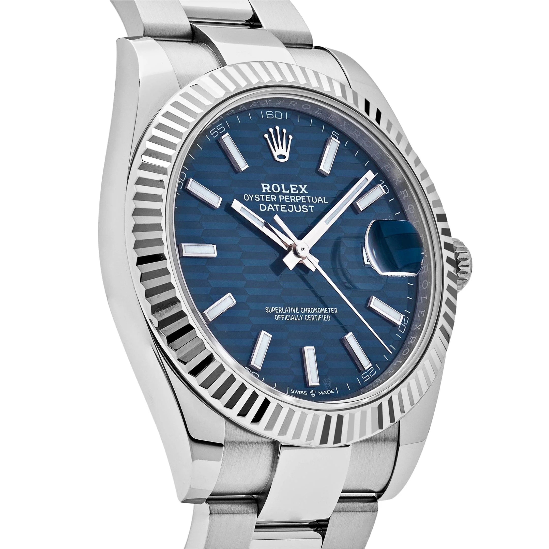 Rolex Datejust 41 126334 Stainless Steel Fluted Motif Blue Dial Oyster (2023)