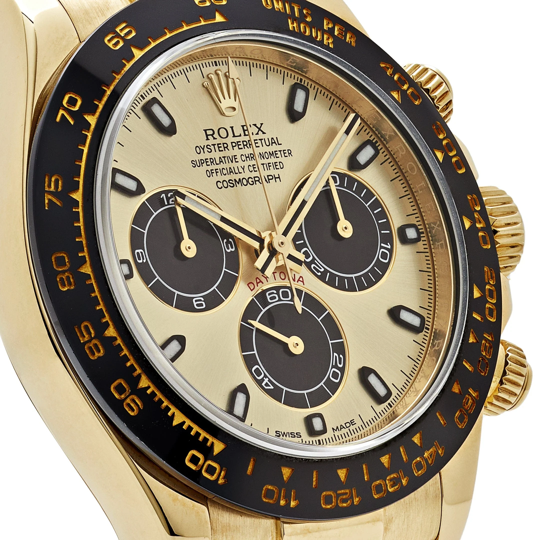 Rolex Daytona 116518LN Yellow Gold Champagne Black Dial