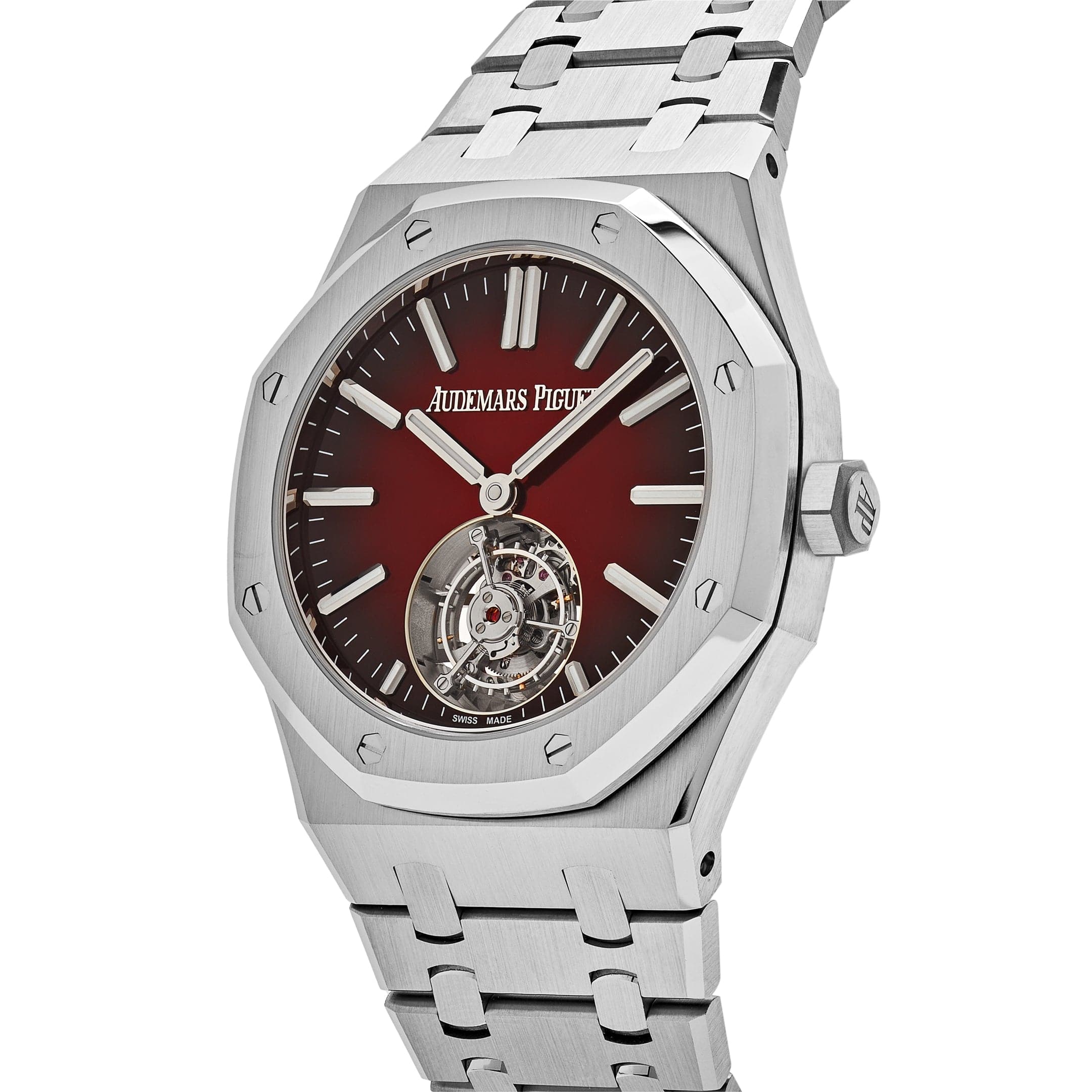 Audemars Piguet Royal Oak 26730ST.OO.1320ST.05 Selfwinding Flying Tourbillon Red Burgundy Stainless Steel