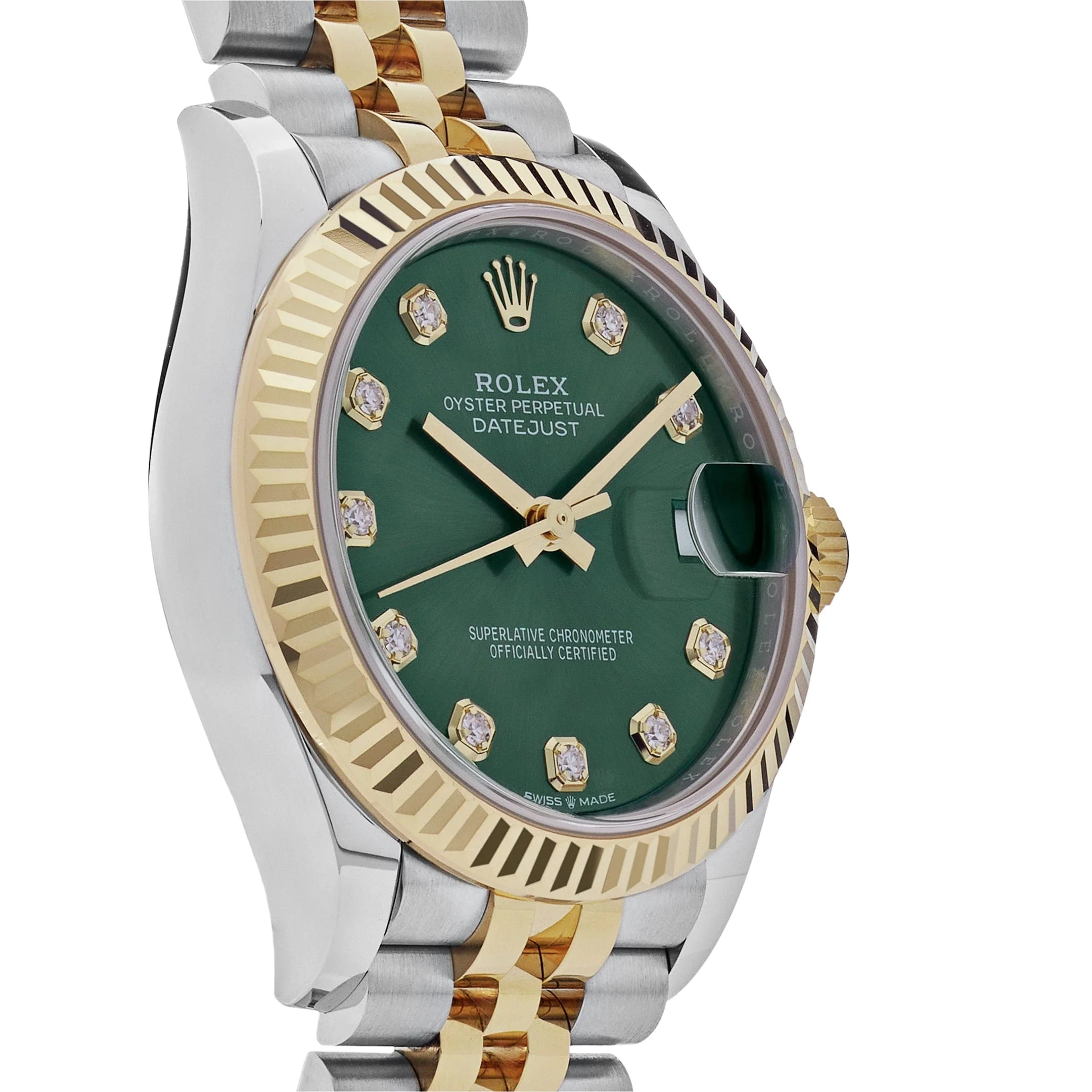 Rolex Datejust 31 278273 'Ladies' Yellow Gold Stainless Steel Green Dial (2023)