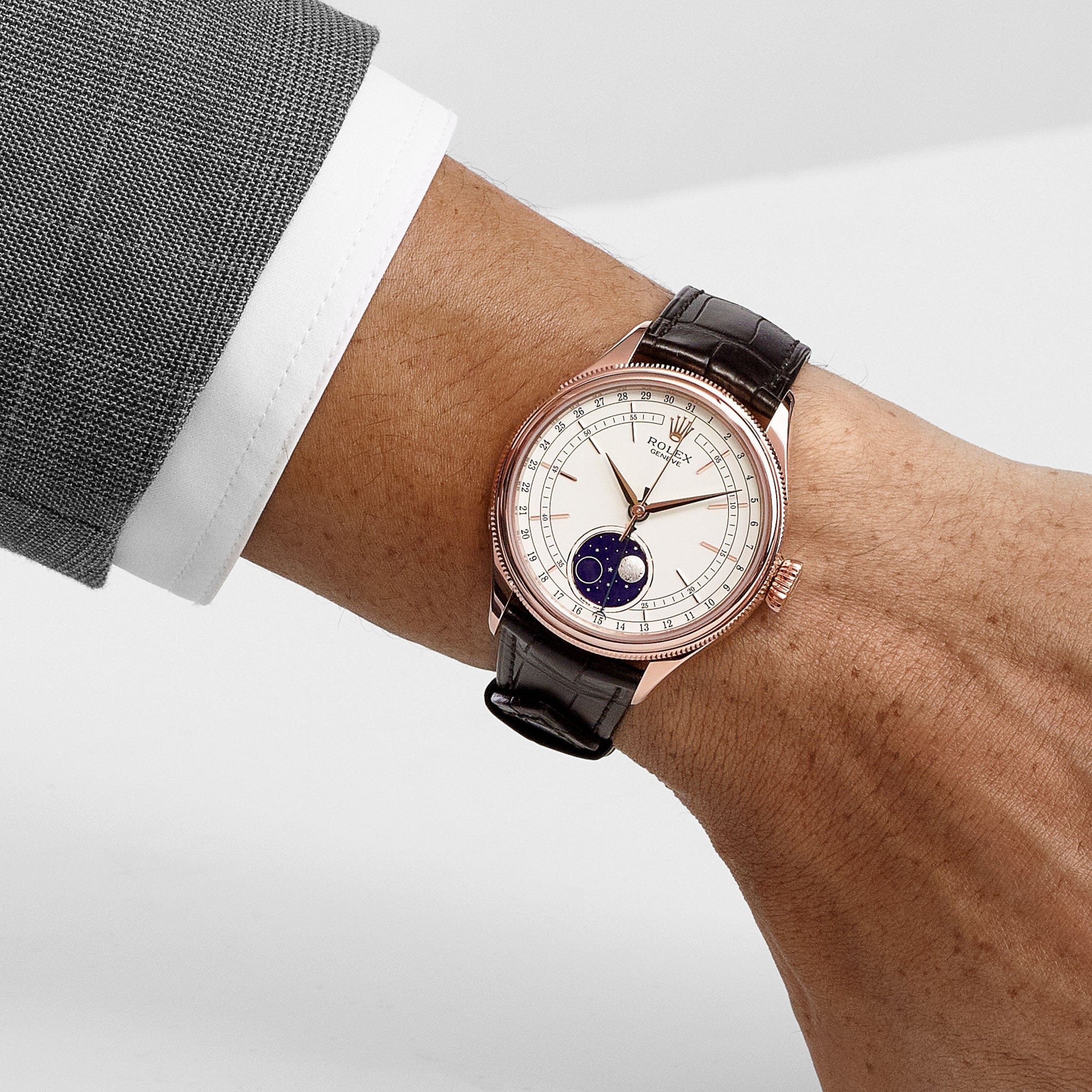 Rolex Cellini Moonphase 50535 Rose Gold White Dial (2021)