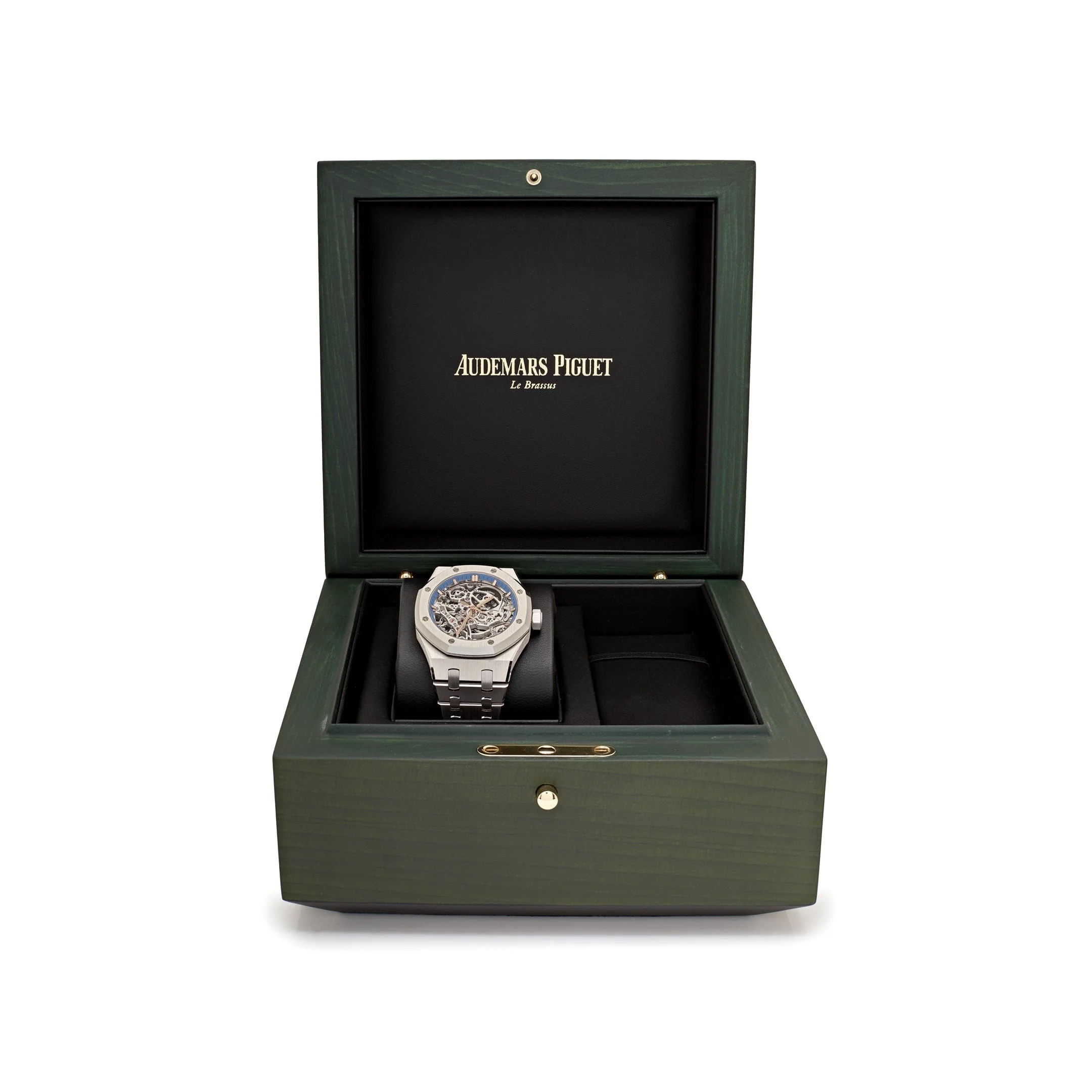 Audemars Piguet Royal Oak Openworked 15467BC.OO.1256BC.01 Double Balance Wheel White Gold Light-Blue Inner Bezel