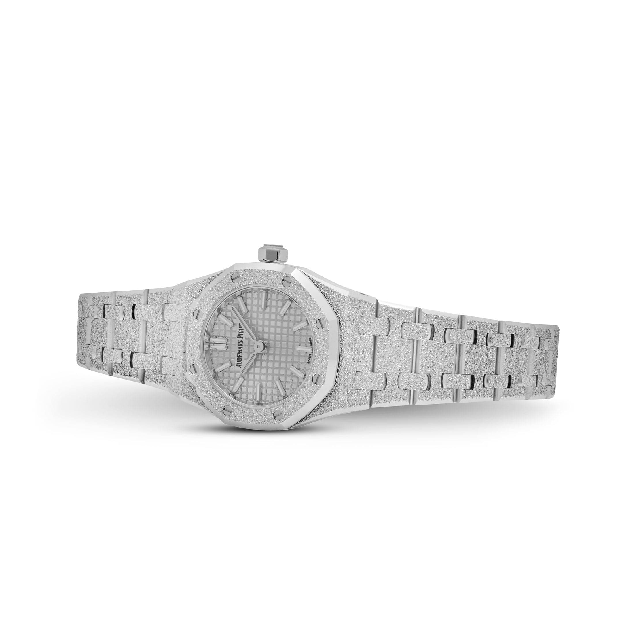 Audemars Piguet Royal Oak 67630BC.GG.1312BC.01-B 'Mini' Frosted White Gold Quartz (2025)