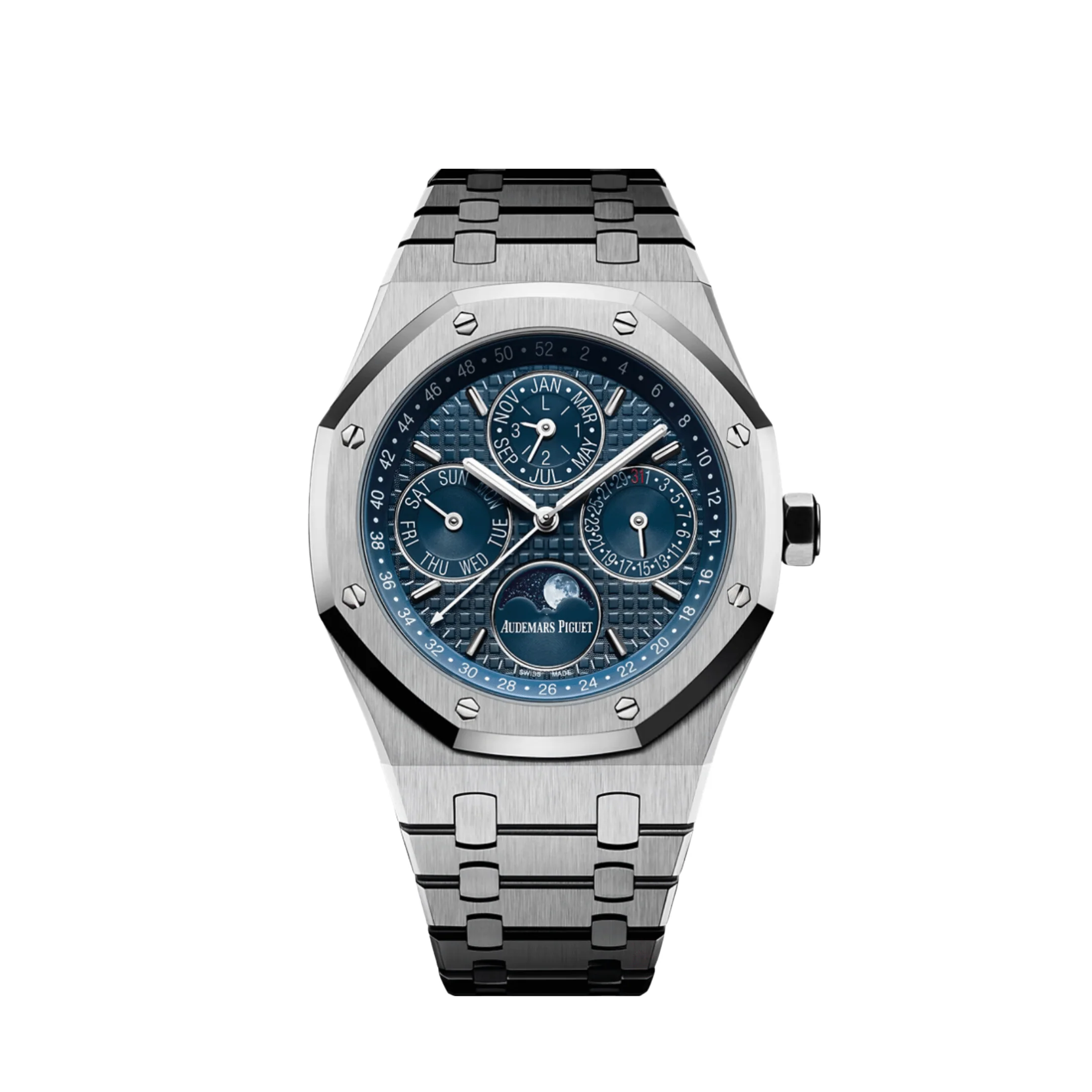 Audemars Piguet Royal Oak 26574ST.OO.1220ST.02 Perpetual Calendar Stainless Steel Dark Blue Dial (2019)