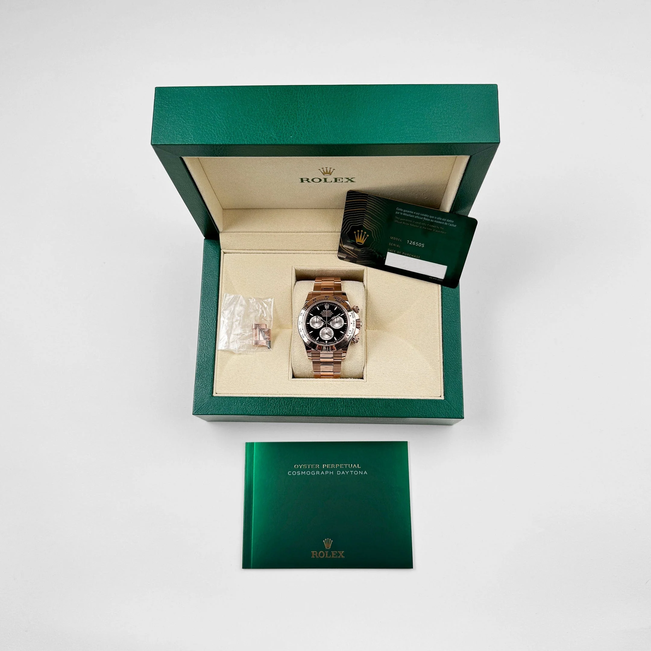 Rolex Daytona 126505 Rose Gold Bright Black Dial (2024)