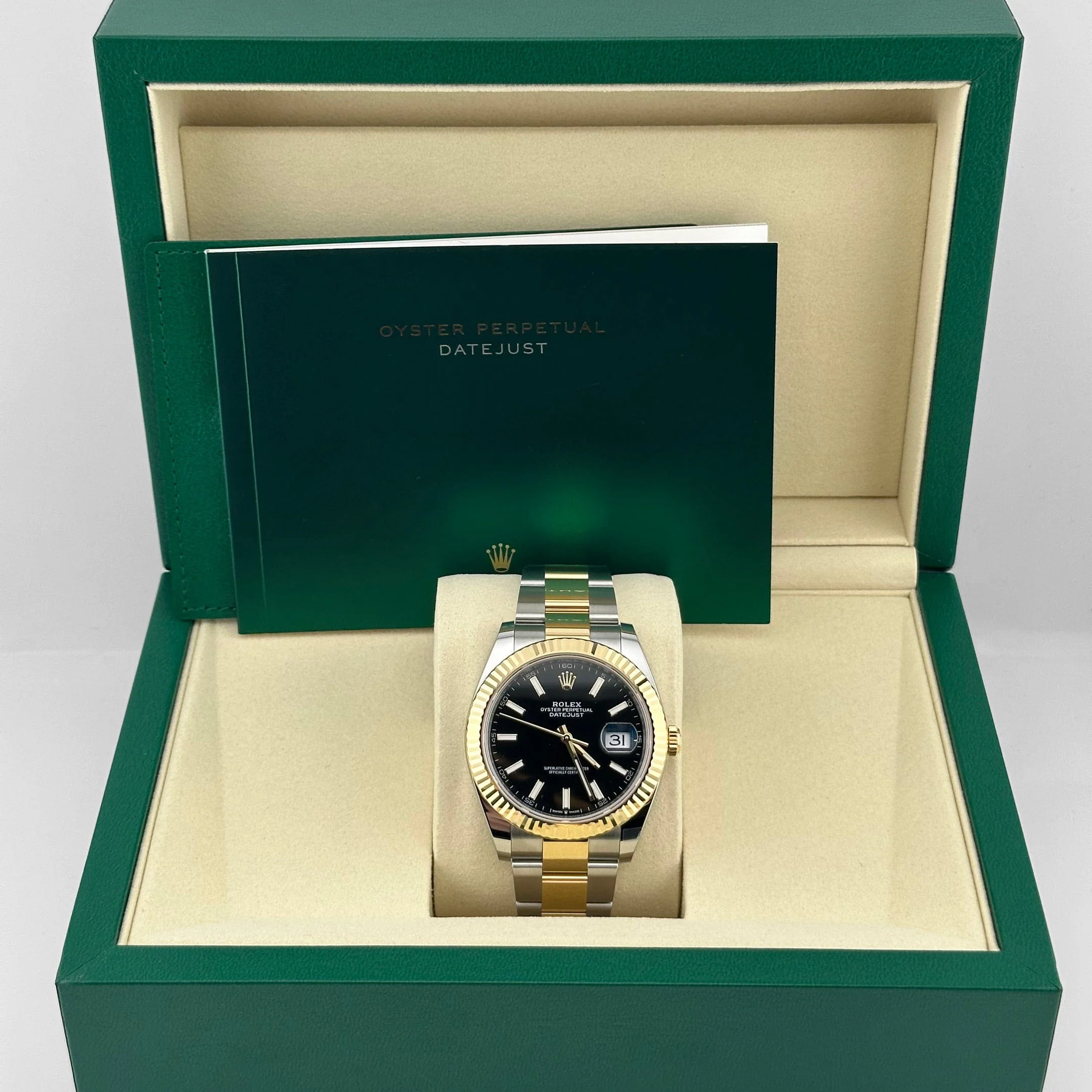 Rolex Datejust 41 126333 Yellow Gold Stainless Steel Black Dial Oyster (2025)