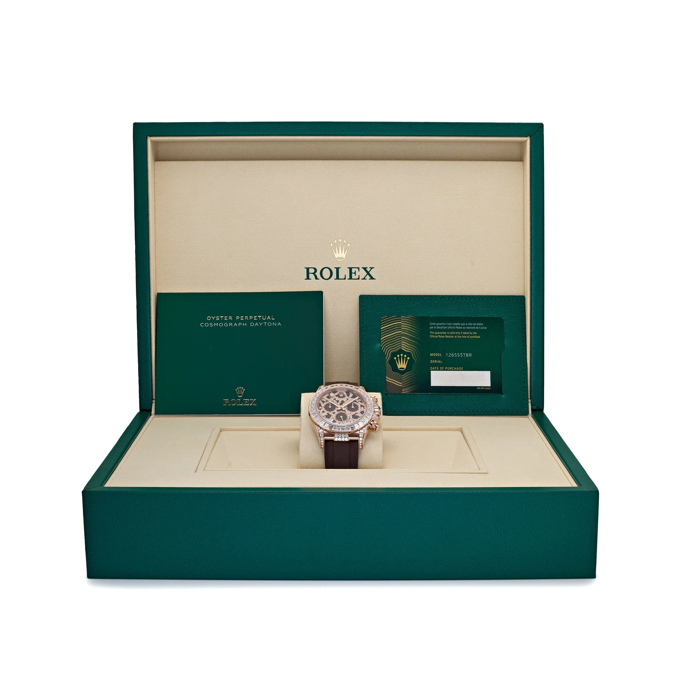 Rolex Daytona 'Giraffe' 126555TBR Rose Gold Chestnut Brown Diamond Dial Diamond Bezel (2025)