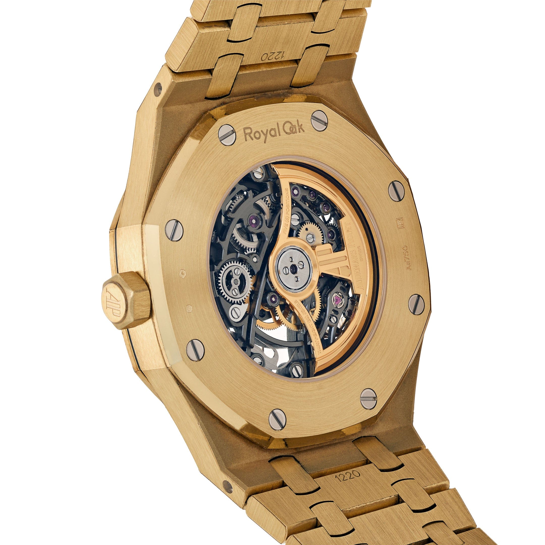 Audemars Piguet Royal Oak 15407BA.OO.1220BA.01 Double Balance Wheel Yellow Gold Openworked Dial