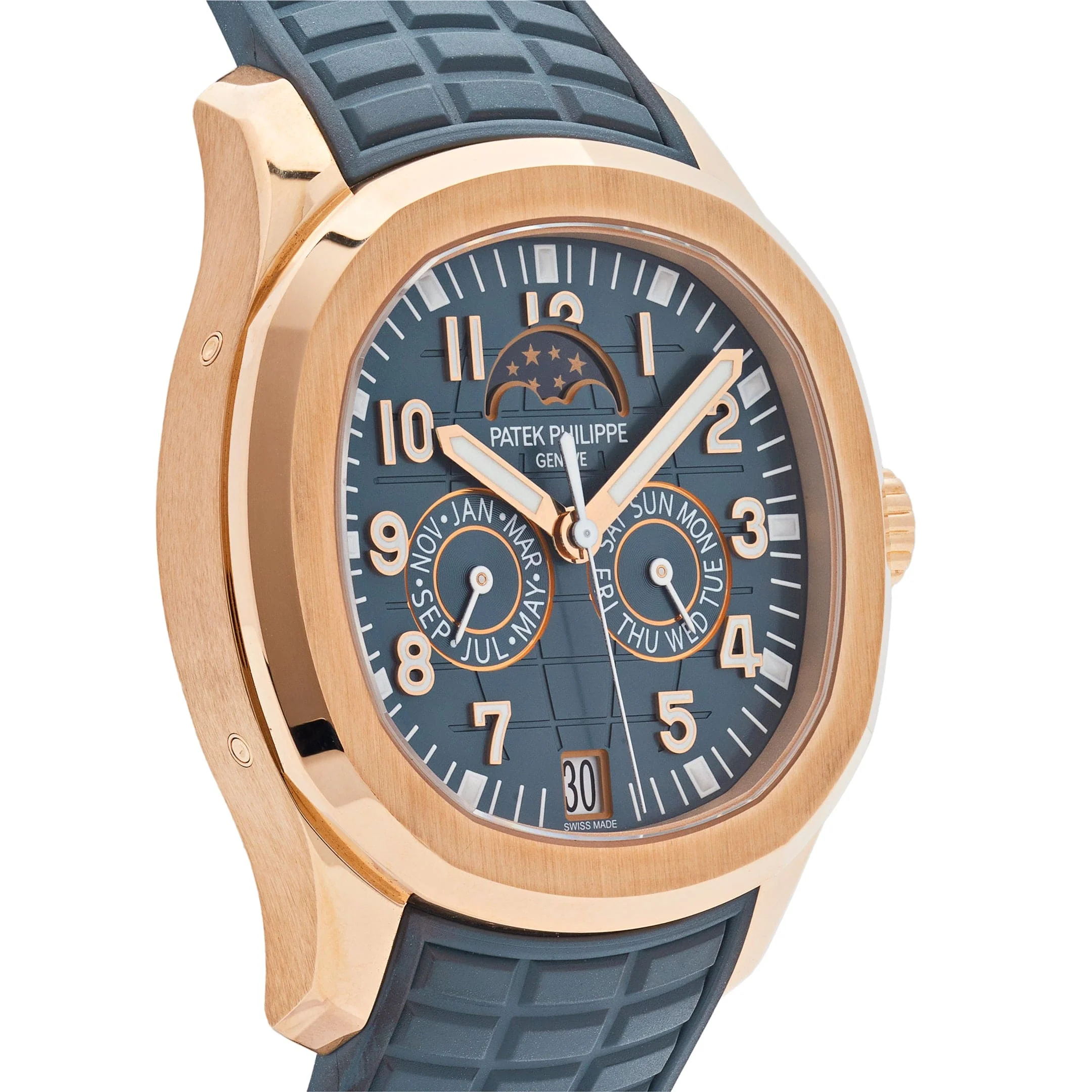 Patek Philippe Aquanaut Luce 5261R-001 Annual Calendar Moon Phases Rose Gold Blue-Gray Dial (2025)