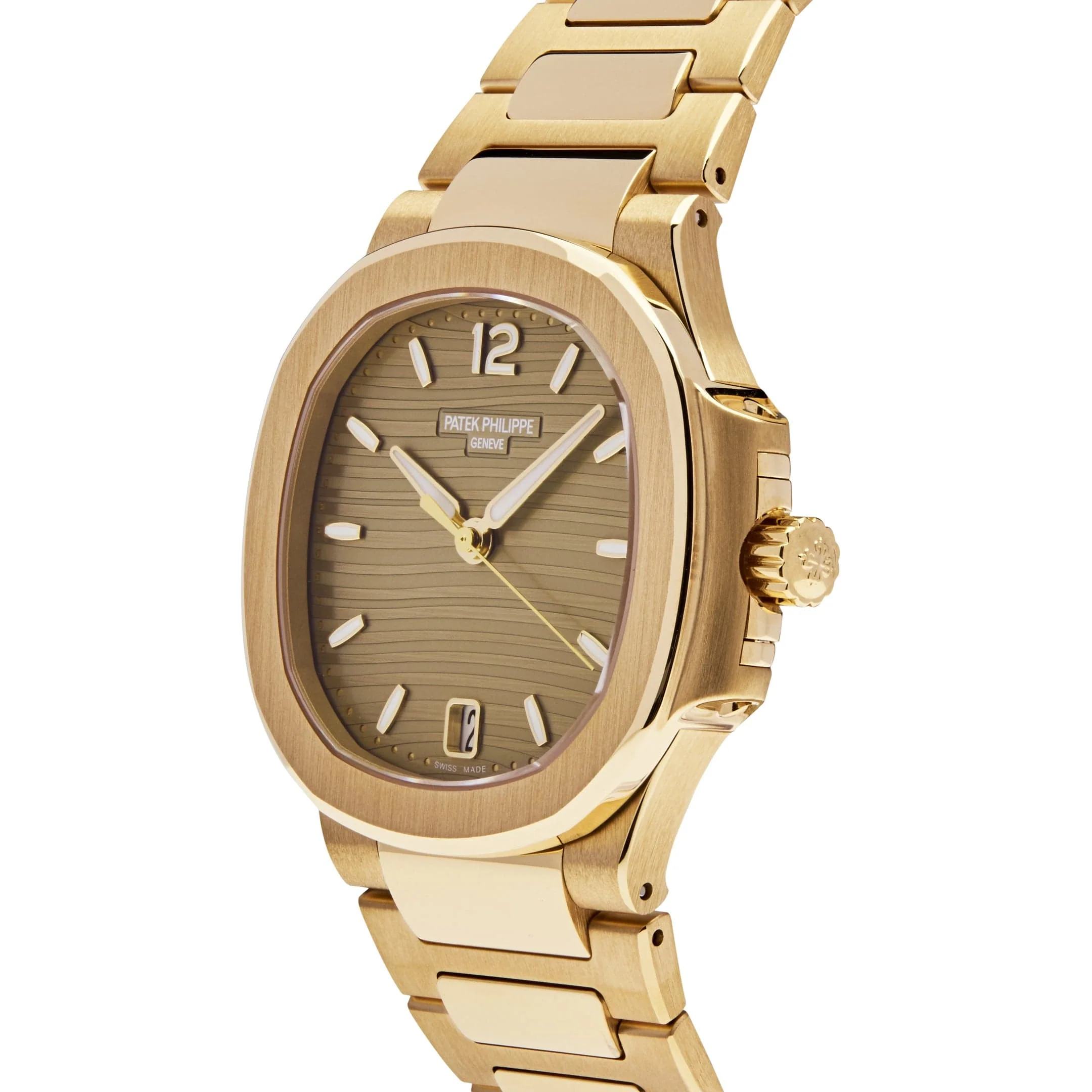 Patek Philippe Nautilus 7118/1R-010 'Ladies' Rose Gold Champagne Golden Dial