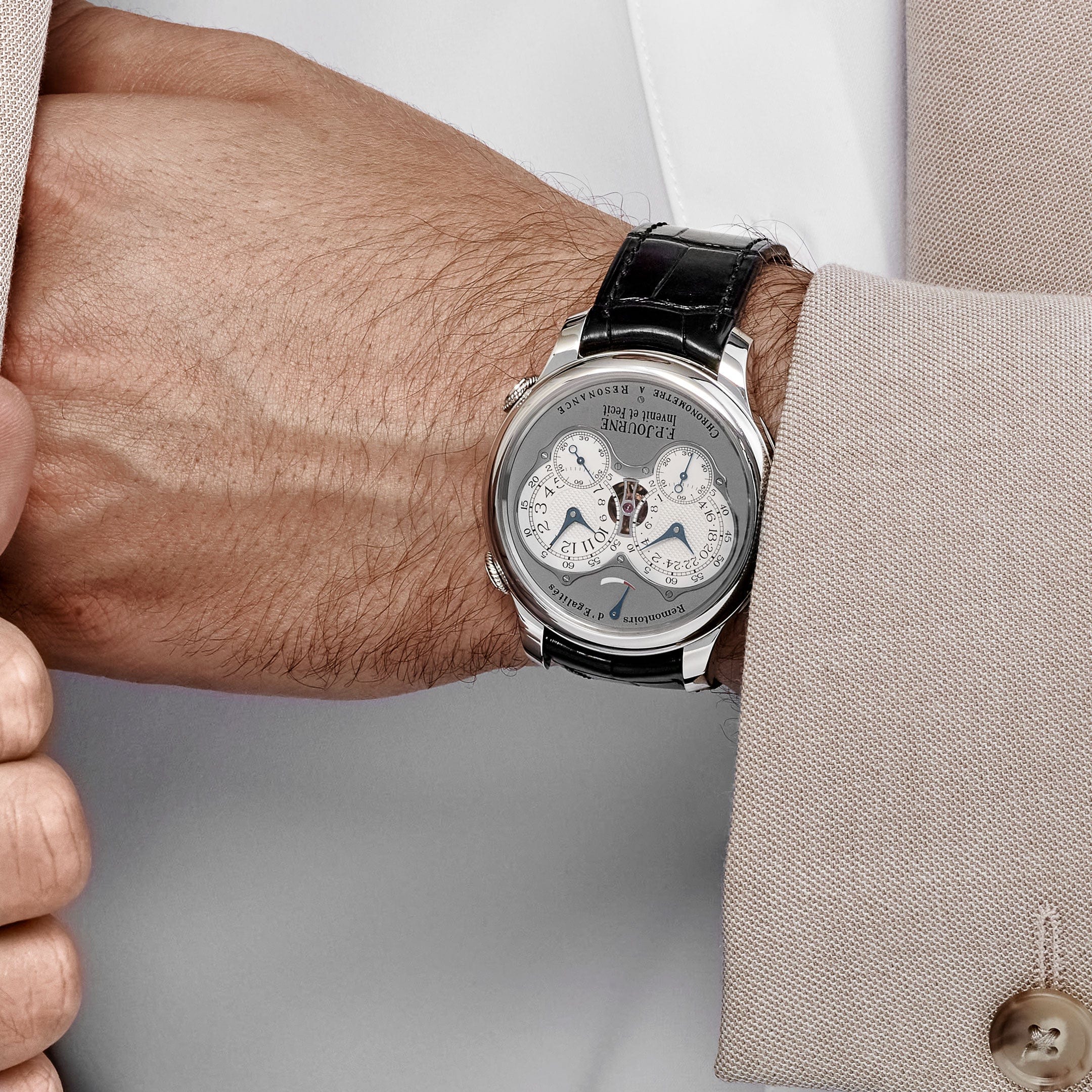 F.P.Journe Chronomètre À Résonance Ref. RQ Platinum Silver Dial