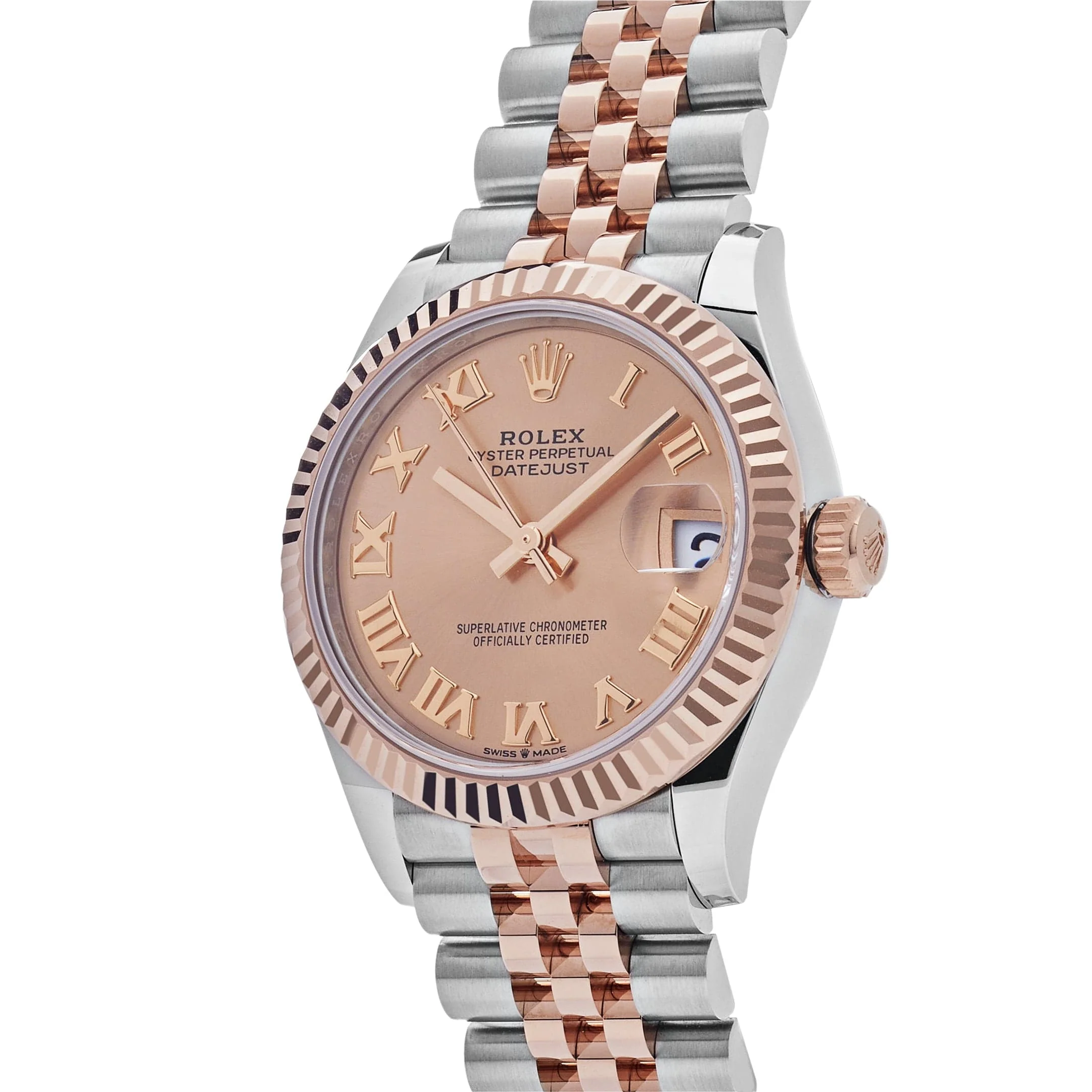 Rolex Datejust 31 278271 'Ladies' Rose Gold Stainless Steel Roman Pink Dial Jubilee (2024)