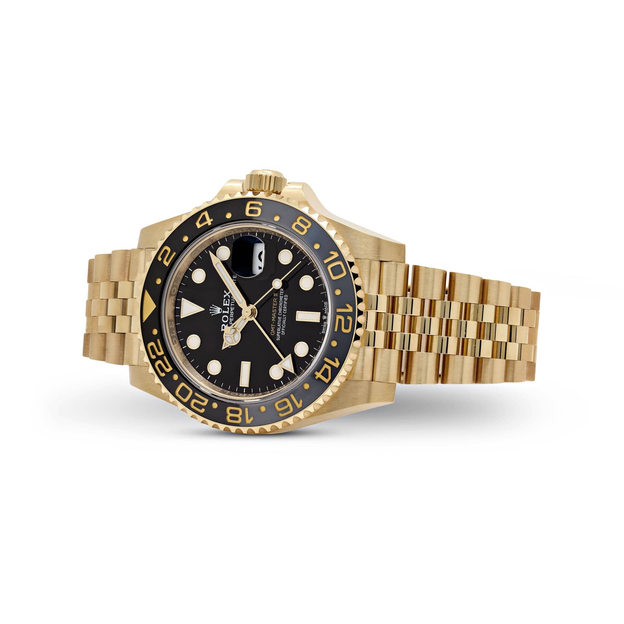Rolex GMT-Master II 126718GRNR Yellow Gold Black Dial Jubilee (2025)