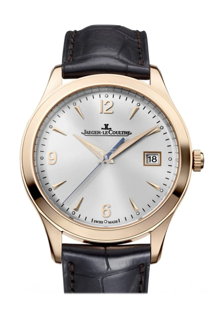 JAEGER JLC Master Control Brown Croc SILVER Dial 1542520