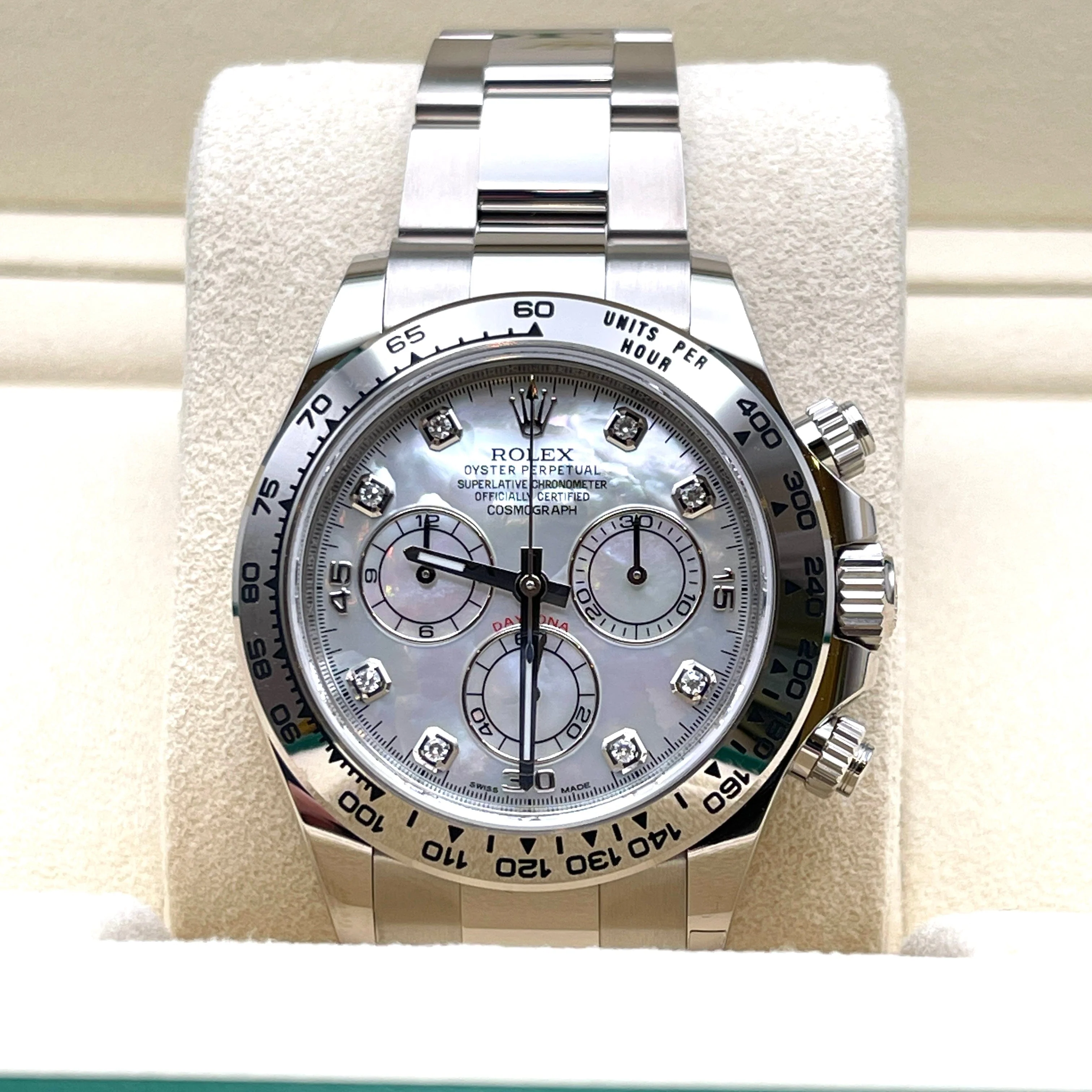 Rolex Daytona 116509 White Gold Mother Of Pearl Diamond Dial