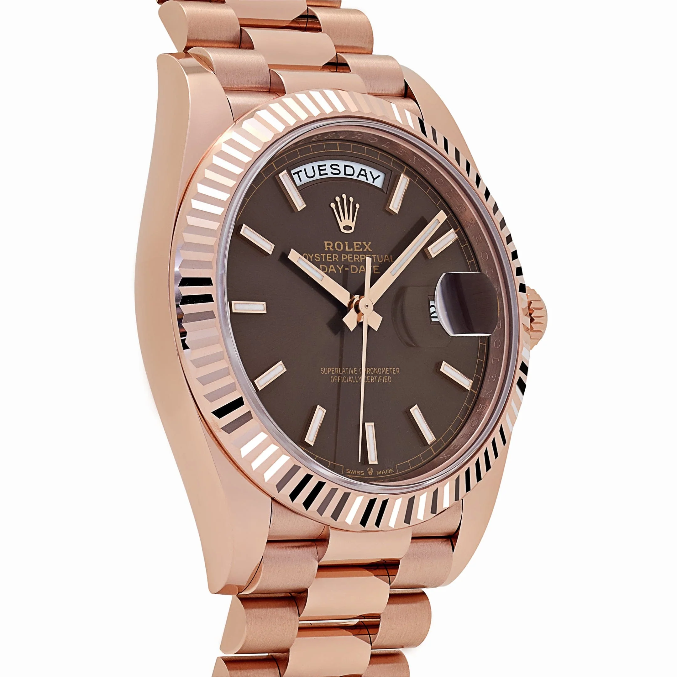 Rolex Day-Date 40 Reference 228235 Rose Gold Chocolate Dial (2025)