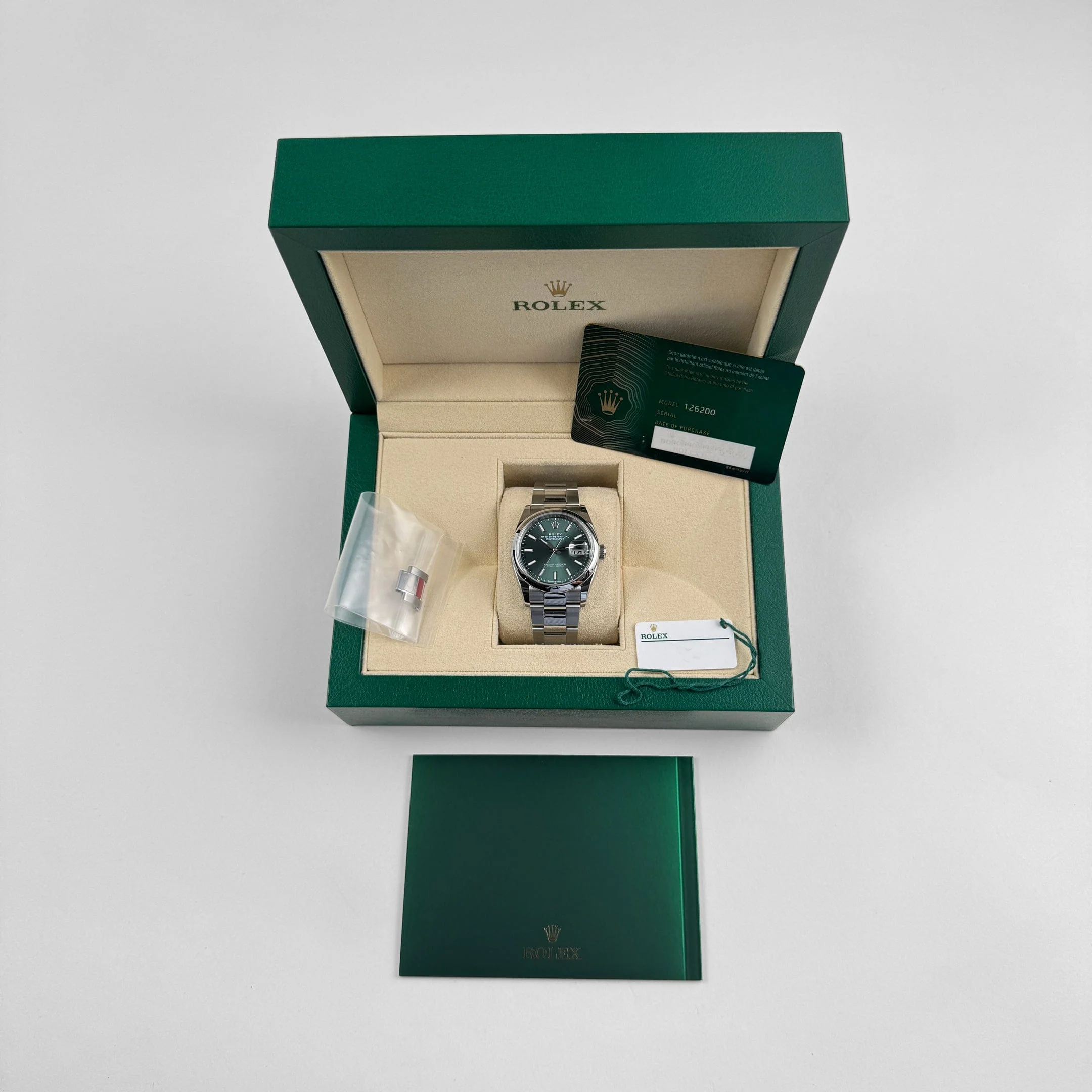 Rolex Datejust 36 126200 Stainless Steel Mint Green Dial Oyster (2023)