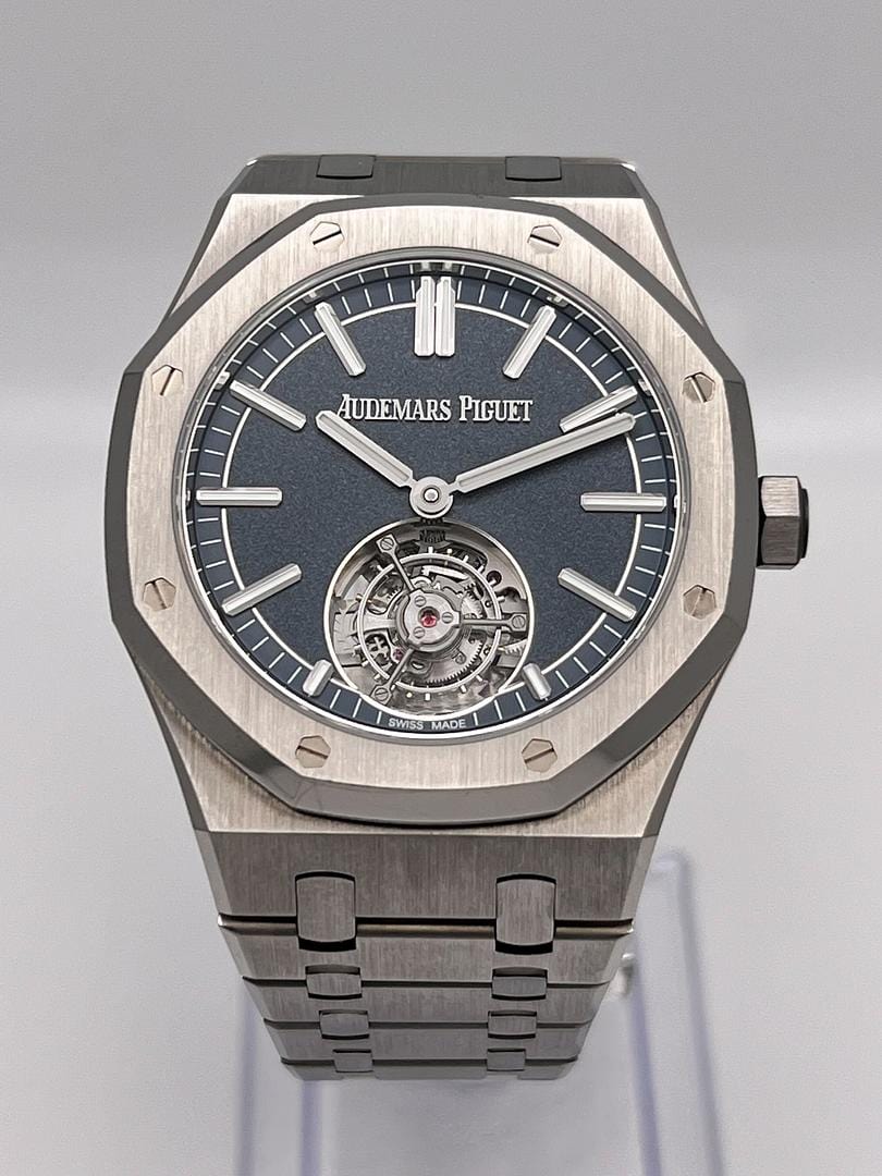 Audemars Piguet Royal Oak Selfwinding Flying Tourbillon 26730TI.OO.1320TI.01 '50th Anniversary' Titanium Blue Dial