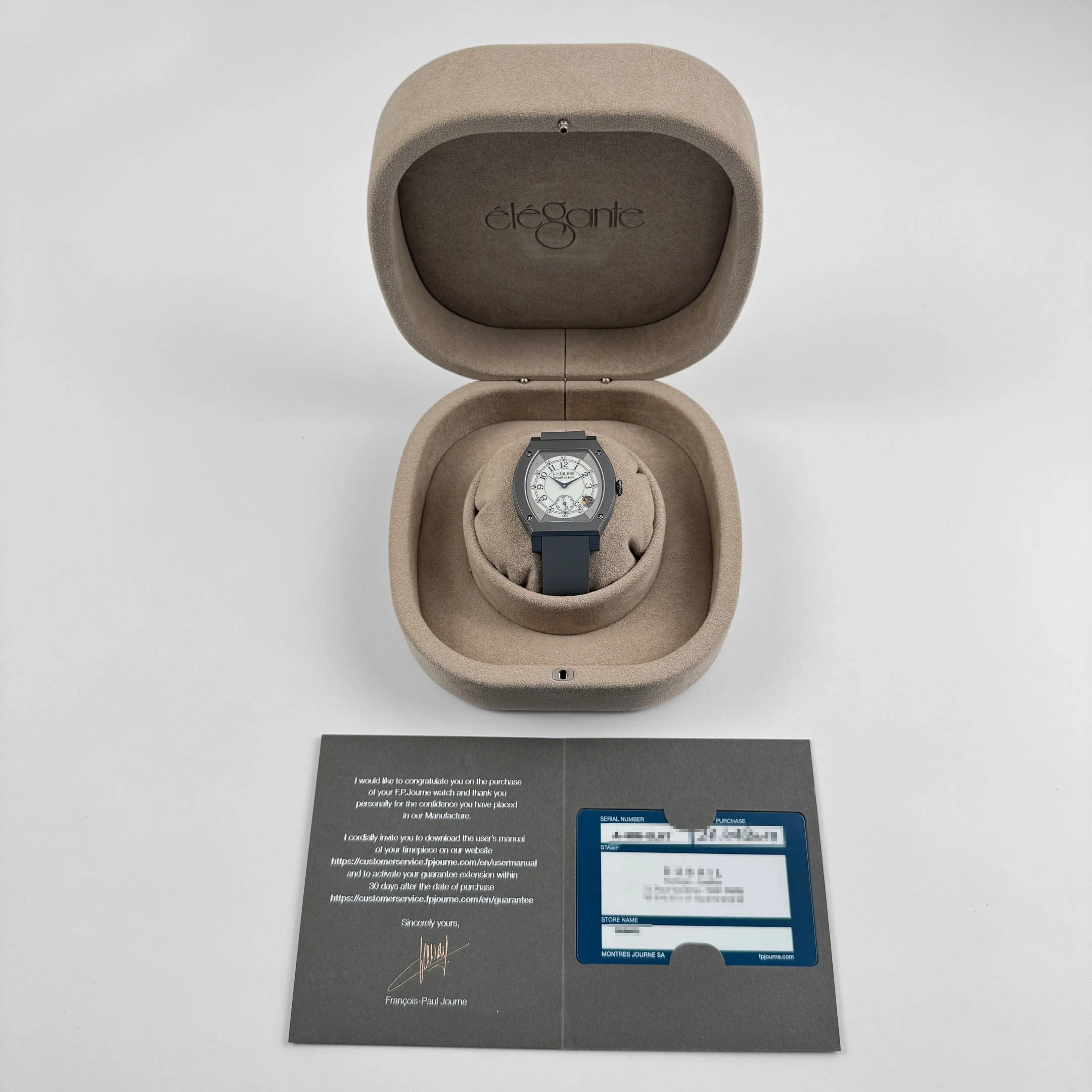 F.P.Journe Élégante 48 Ref. ELHT Titalyt Luminescent White Dial (2019)