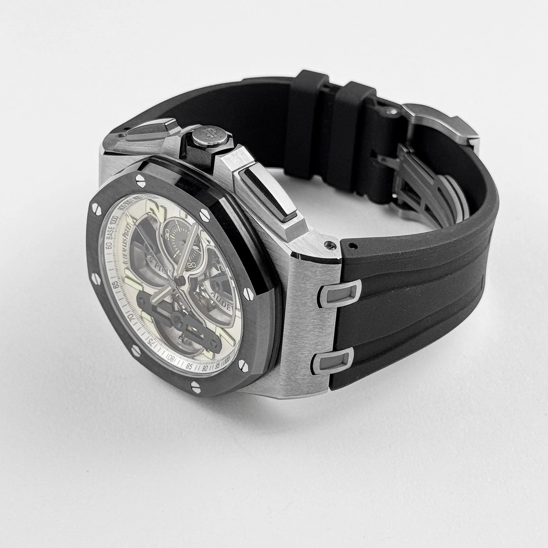 Audemars Piguet Royal Oak Offshore Chronograph 26387IO.OO.D002CA.01 Tourbillon Titanium Openworked Dial Limited Edition of 15 (2015)