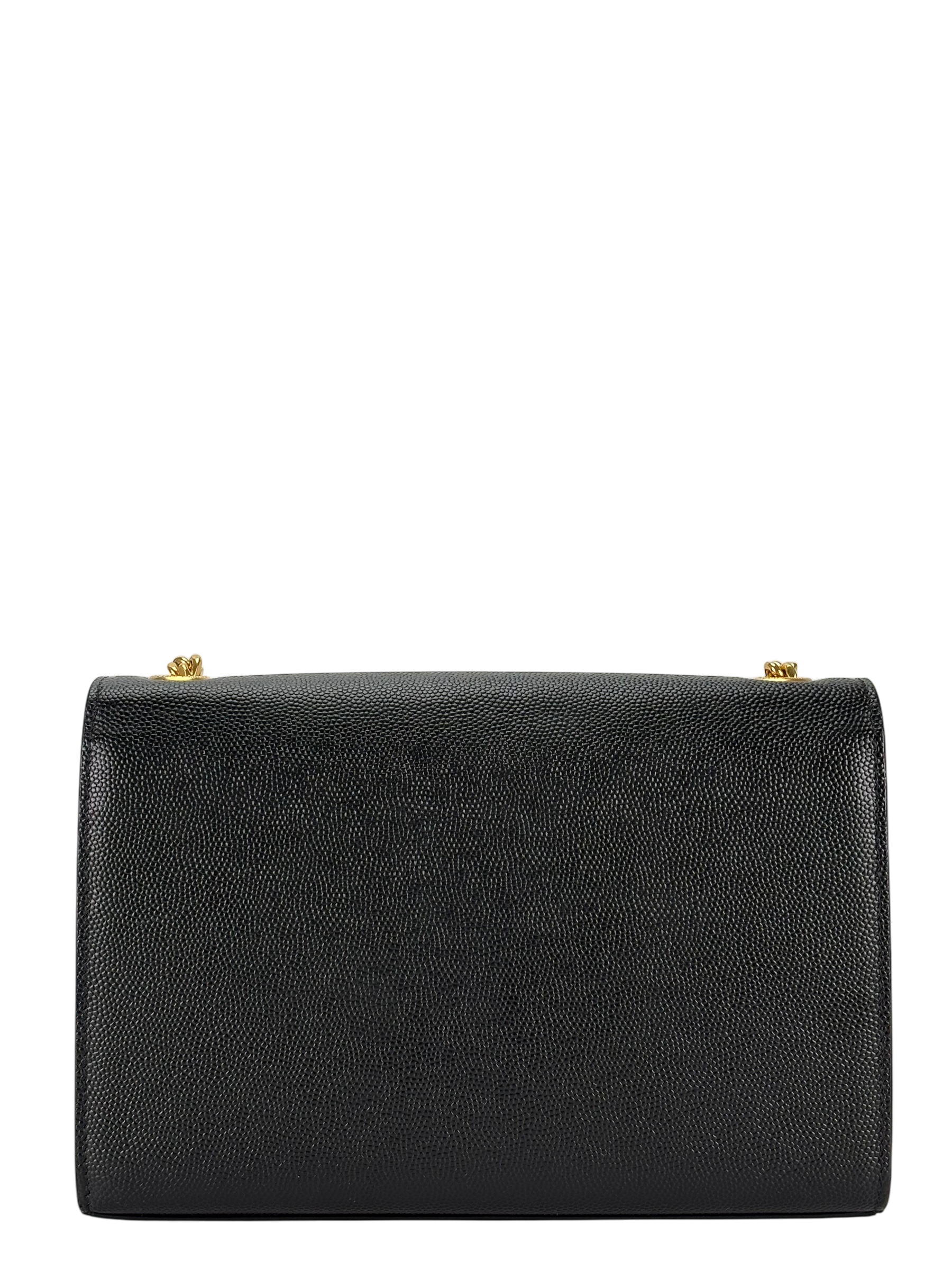 SAINT LAURENT - Black Caviar Classic Kate Tassel Chain Wallet Crossbody Bag