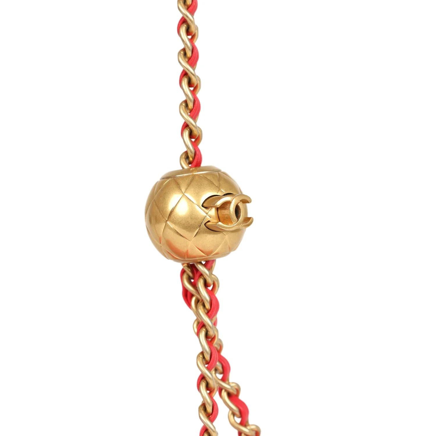 Pre-owned Chanel Mini Pearl Crush Rectangular Flap Bag Red Lambskin Brushed Gold Hardware