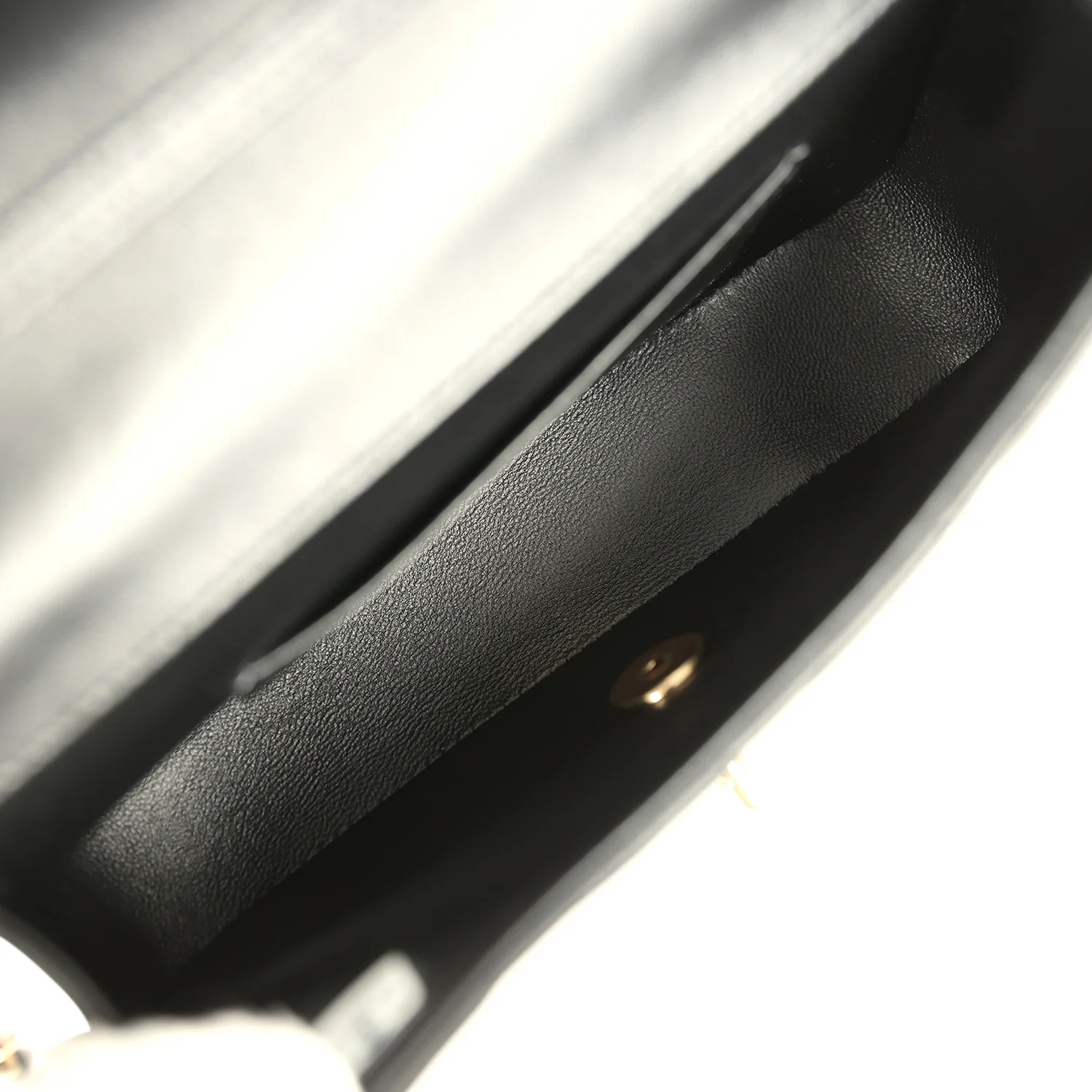 Chanel Mini Tab Flap Bag Black Lambskin Gold Hardware