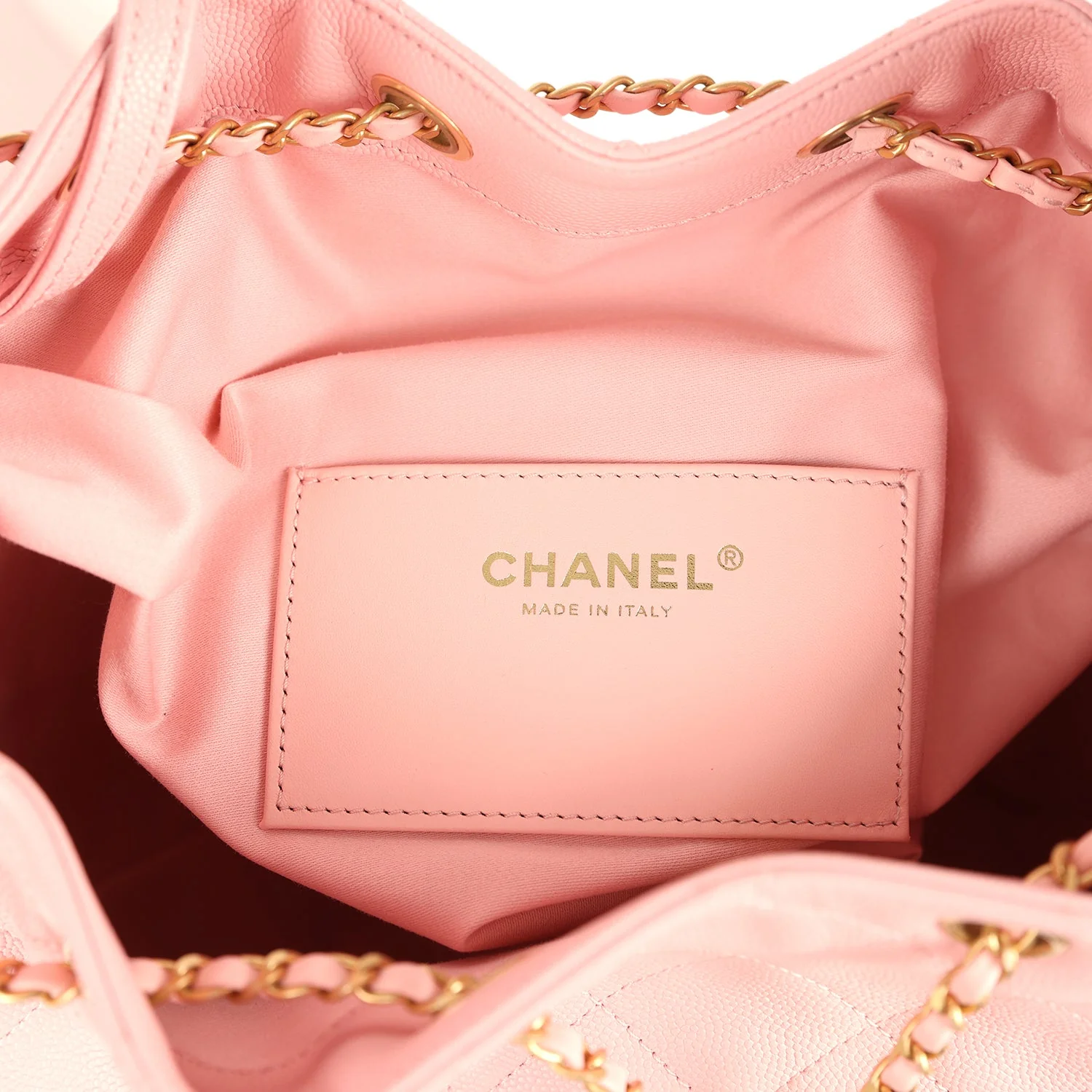 Chanel Medium 25 Hobo Bag Light Pink Caviar Antique Gold Hardware