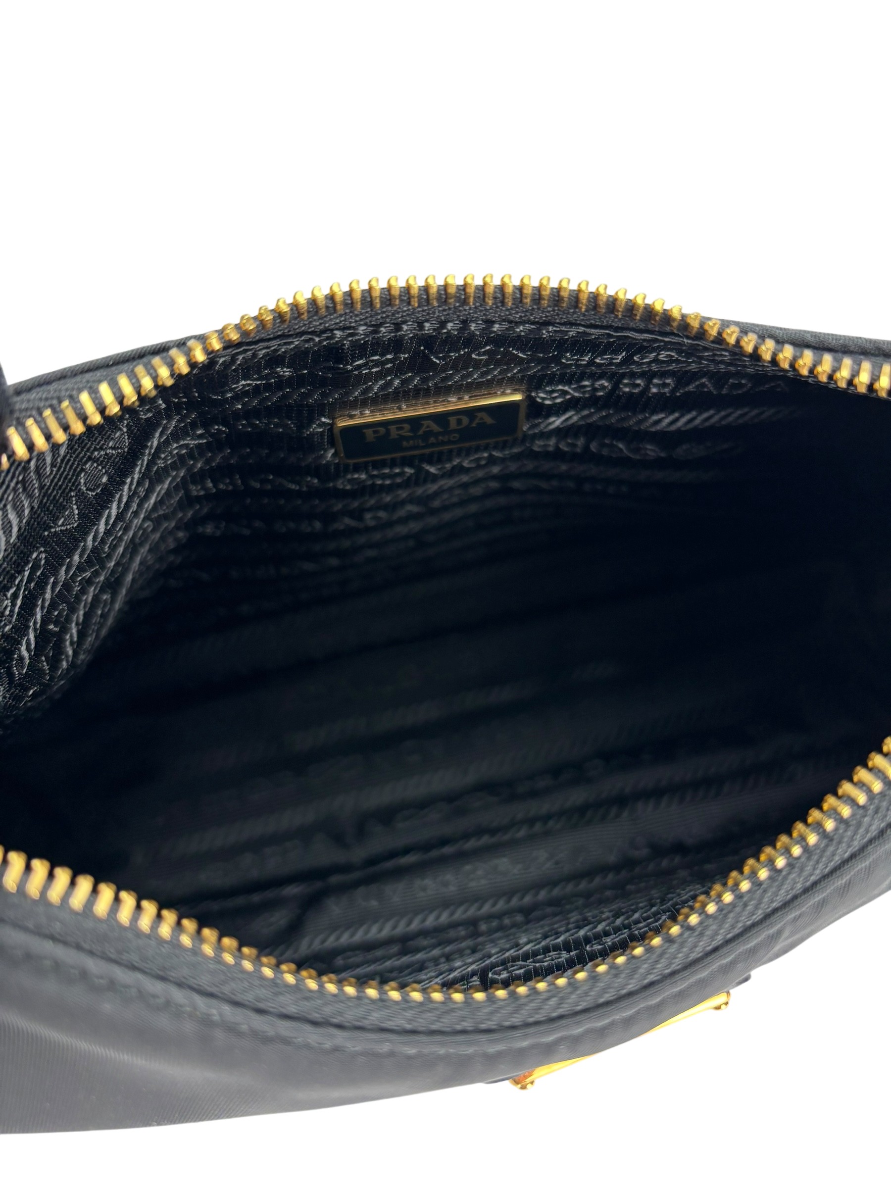 PRADA - Black 2way Nylon Hobo Bag